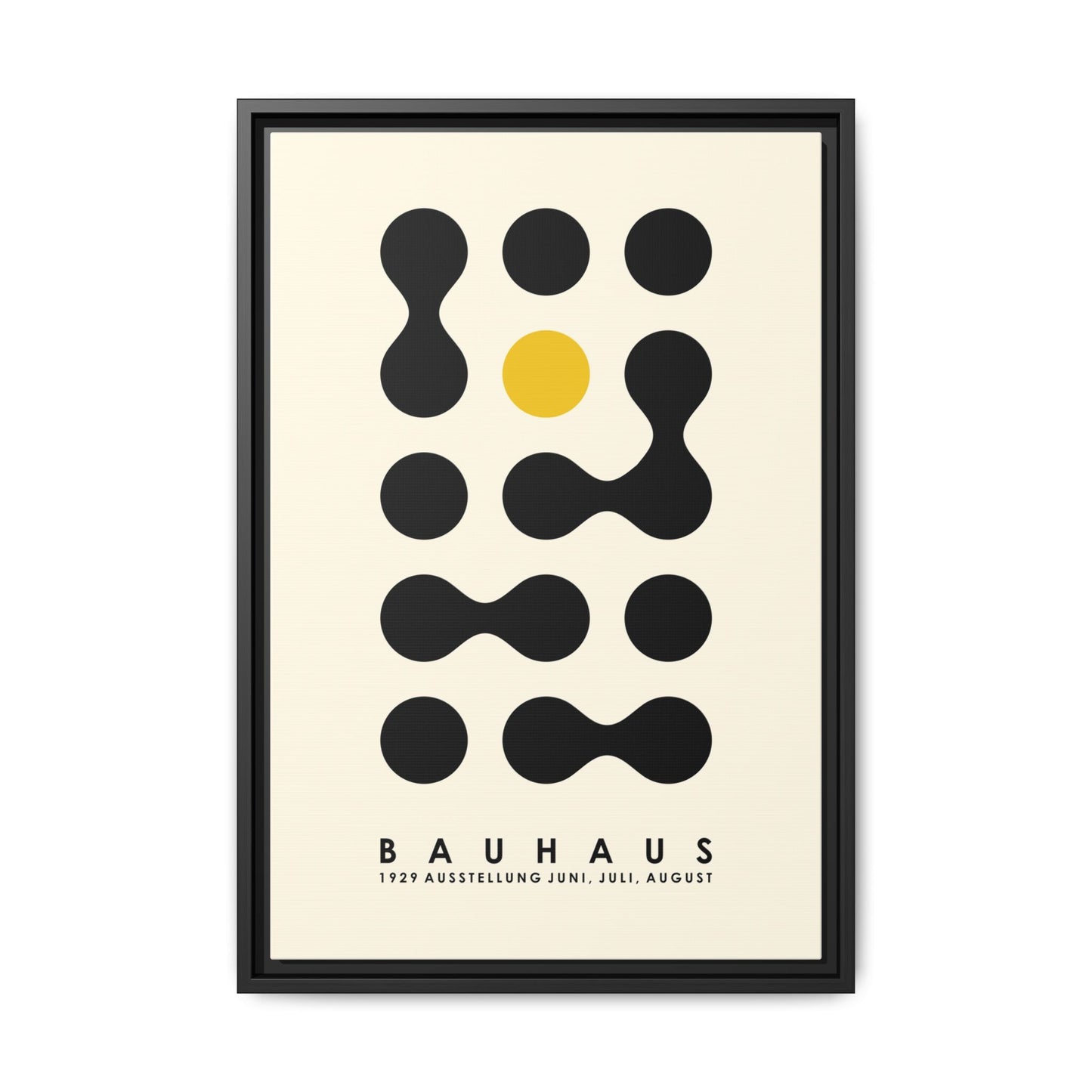 Bauhaus Inspired Framed Canvas Art - Modern Wall Decor