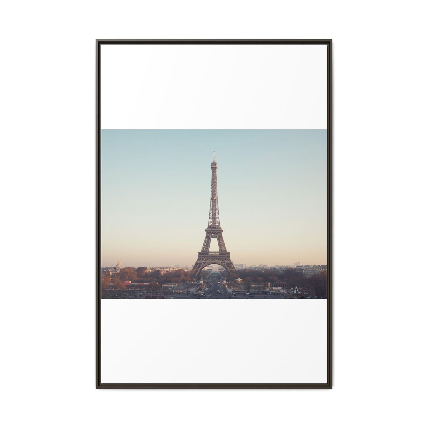 Eiffel Tower Matte Canvas Print - Framed Art for Paris Lovers