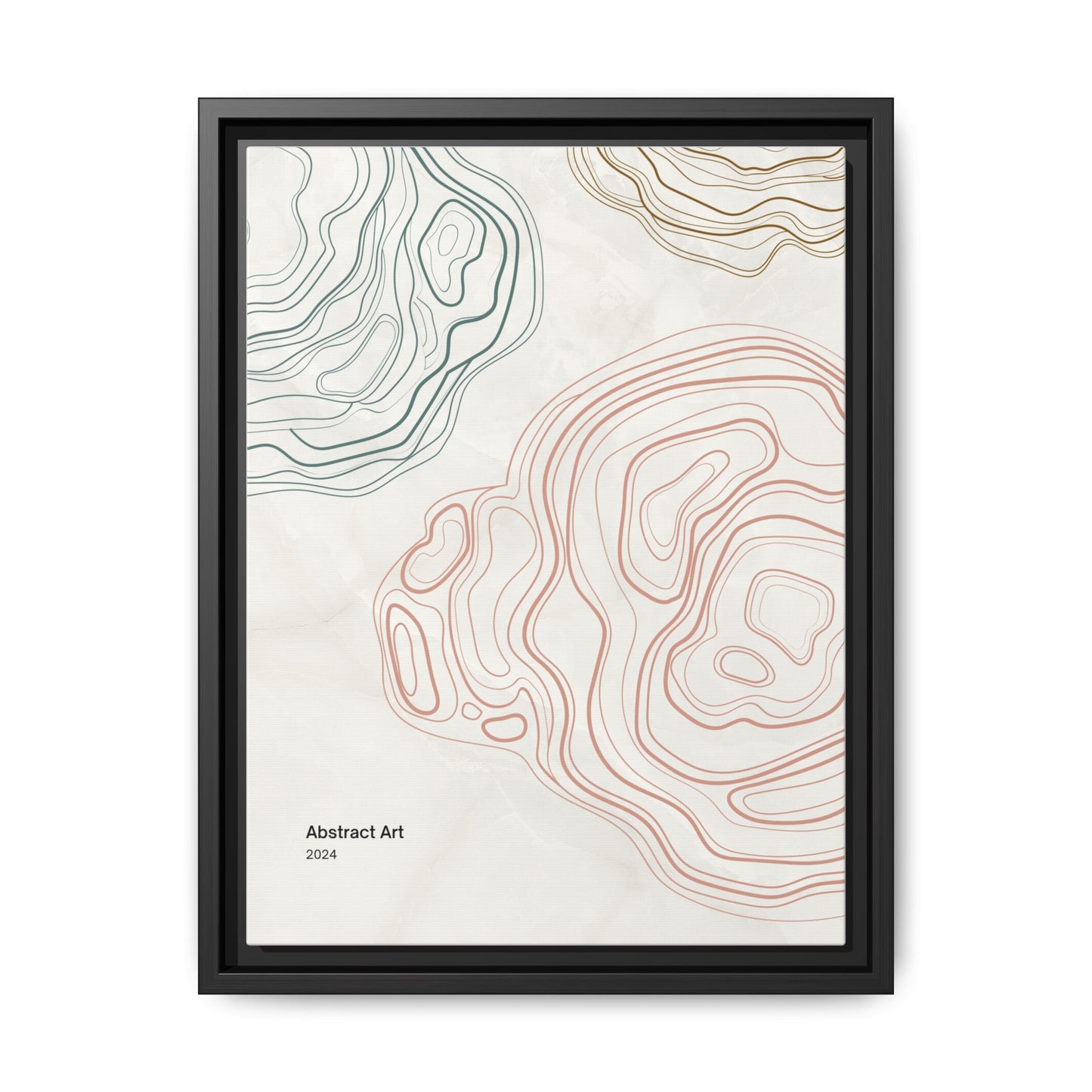 Abstract Multi-Color Framed Canvas Art Print - 2024 Decor