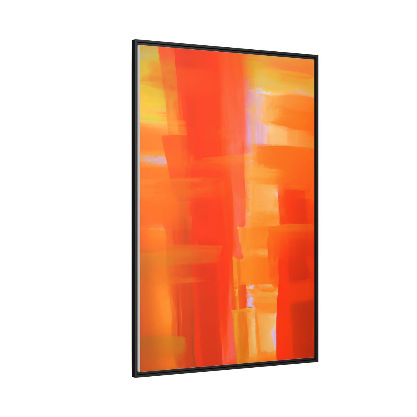Vibrant Framed Canvas Art - Abstract Multi-Color Decor