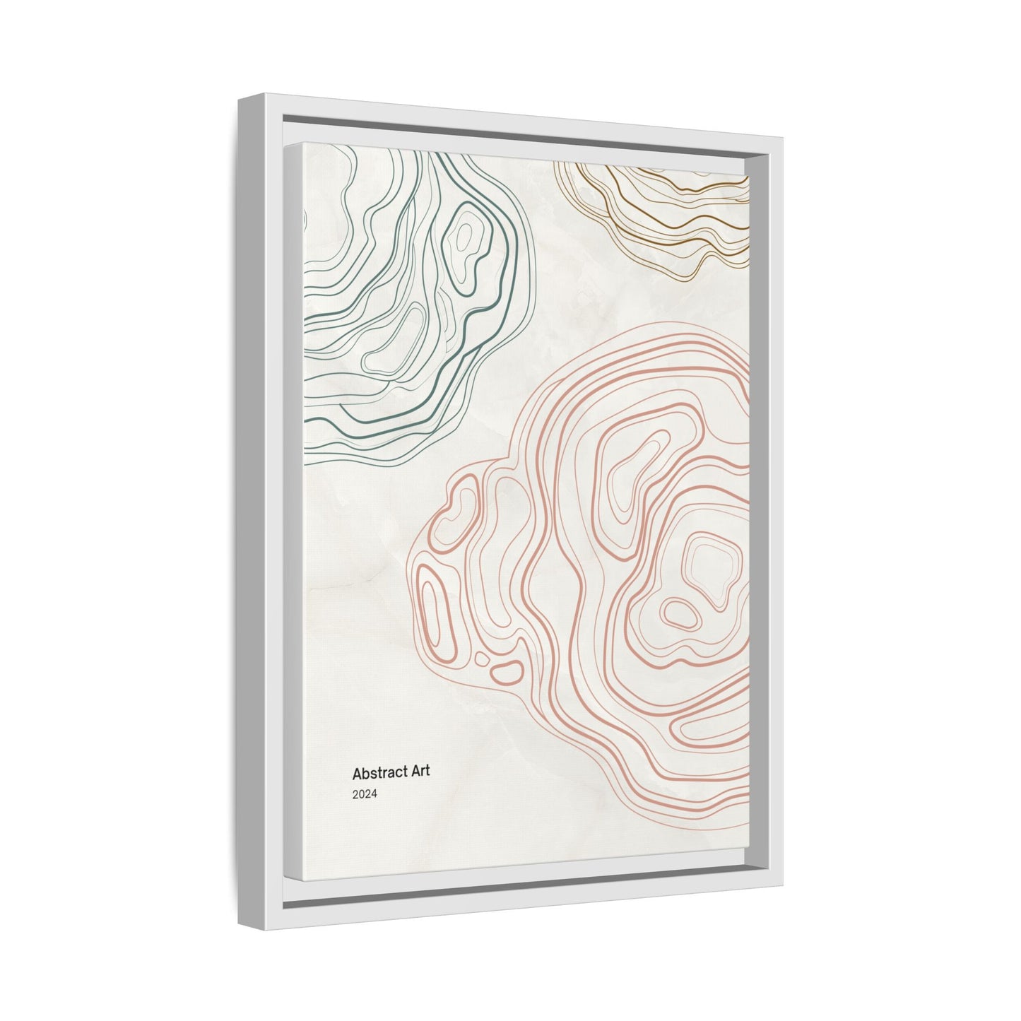 Abstract Multi-Color Framed Canvas Art Print - 2024 Decor