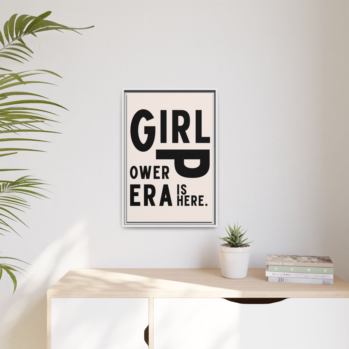 Empowering Girl Power Canvas Wall Art - Multi-Color Framed Print