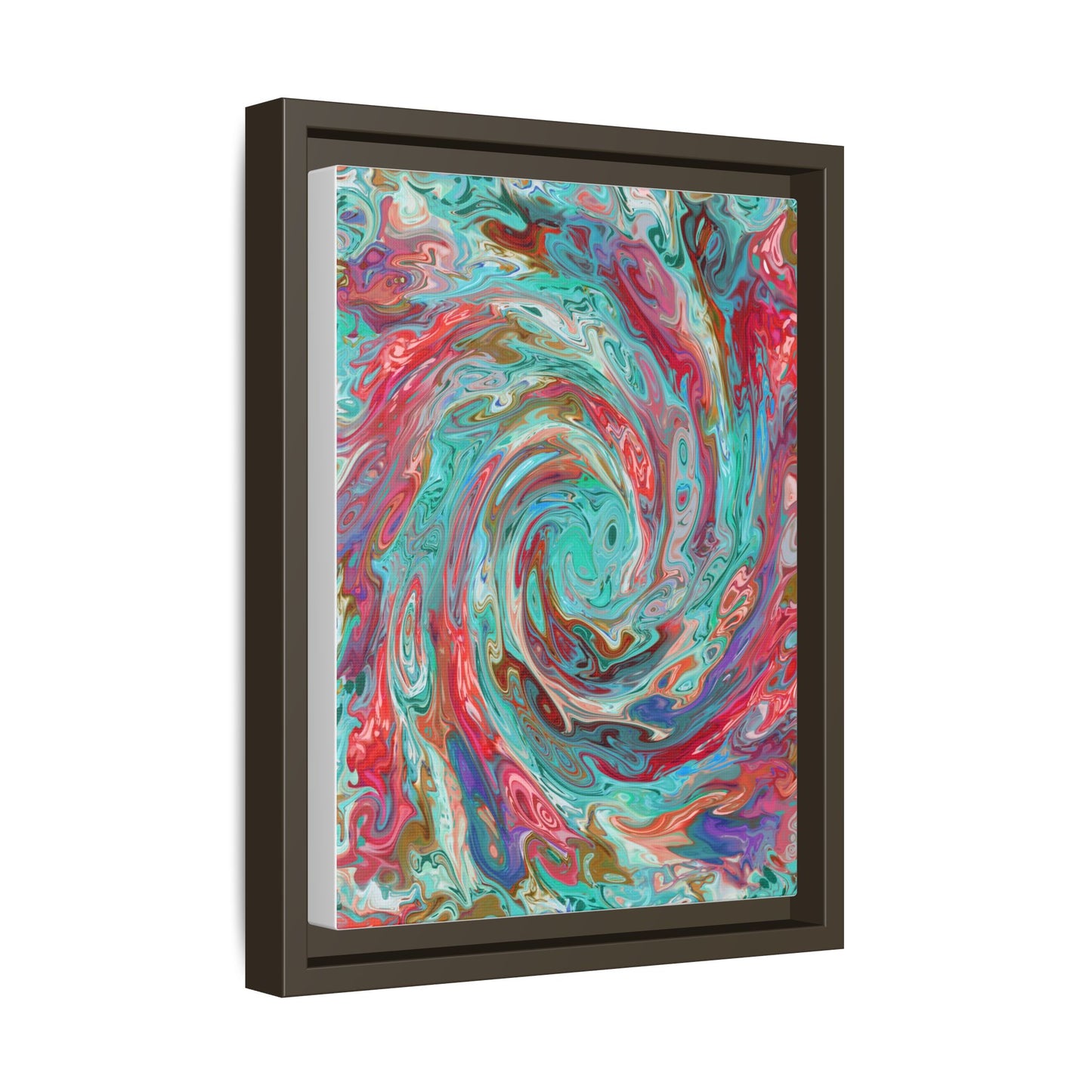 Vibrant Swirl Art Print - Multi-Color Framed Canvas Decor