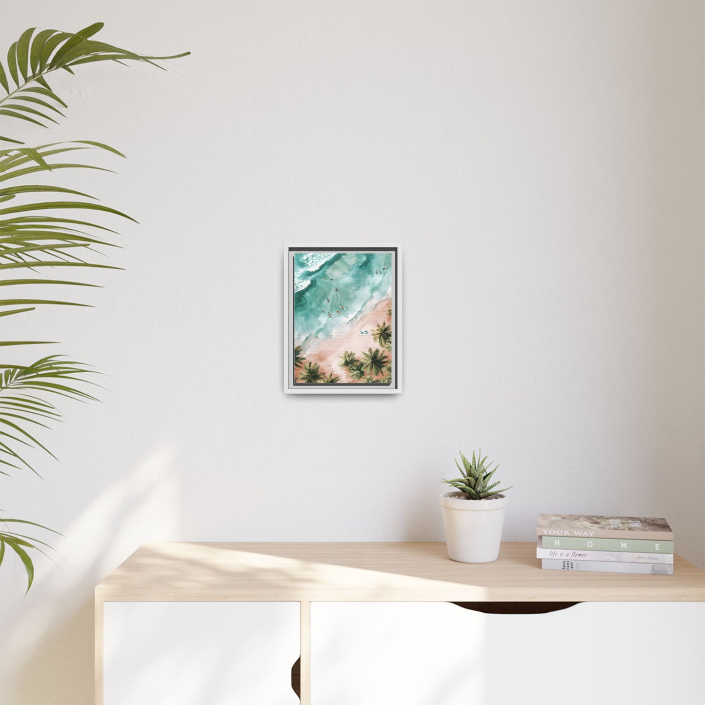 Tropical Wall Art Print, Coastal Decor, Beach Vibes, Framed Art, Summer Aesthetic, Gallery Wall Decoration, Gift for Beach Lovers