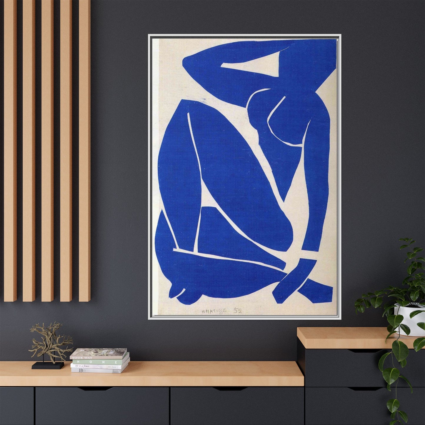 Framed Abstract Art Print, Modern Canvas Decor, Boho Home Wall Art, Unique Gift for Art Lovers, Stylish Living Room Decoration