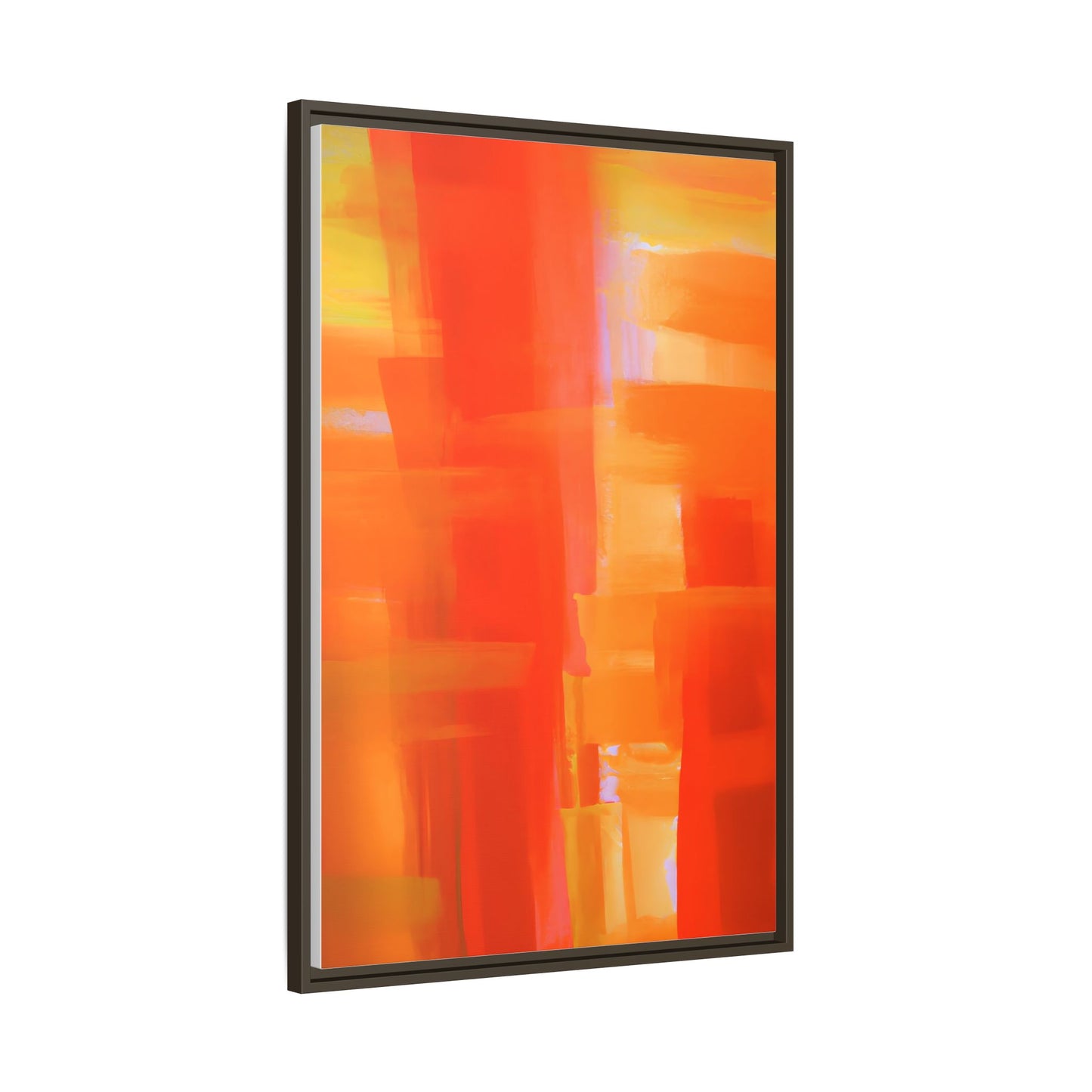 Vibrant Framed Canvas Art - Abstract Multi-Color Decor