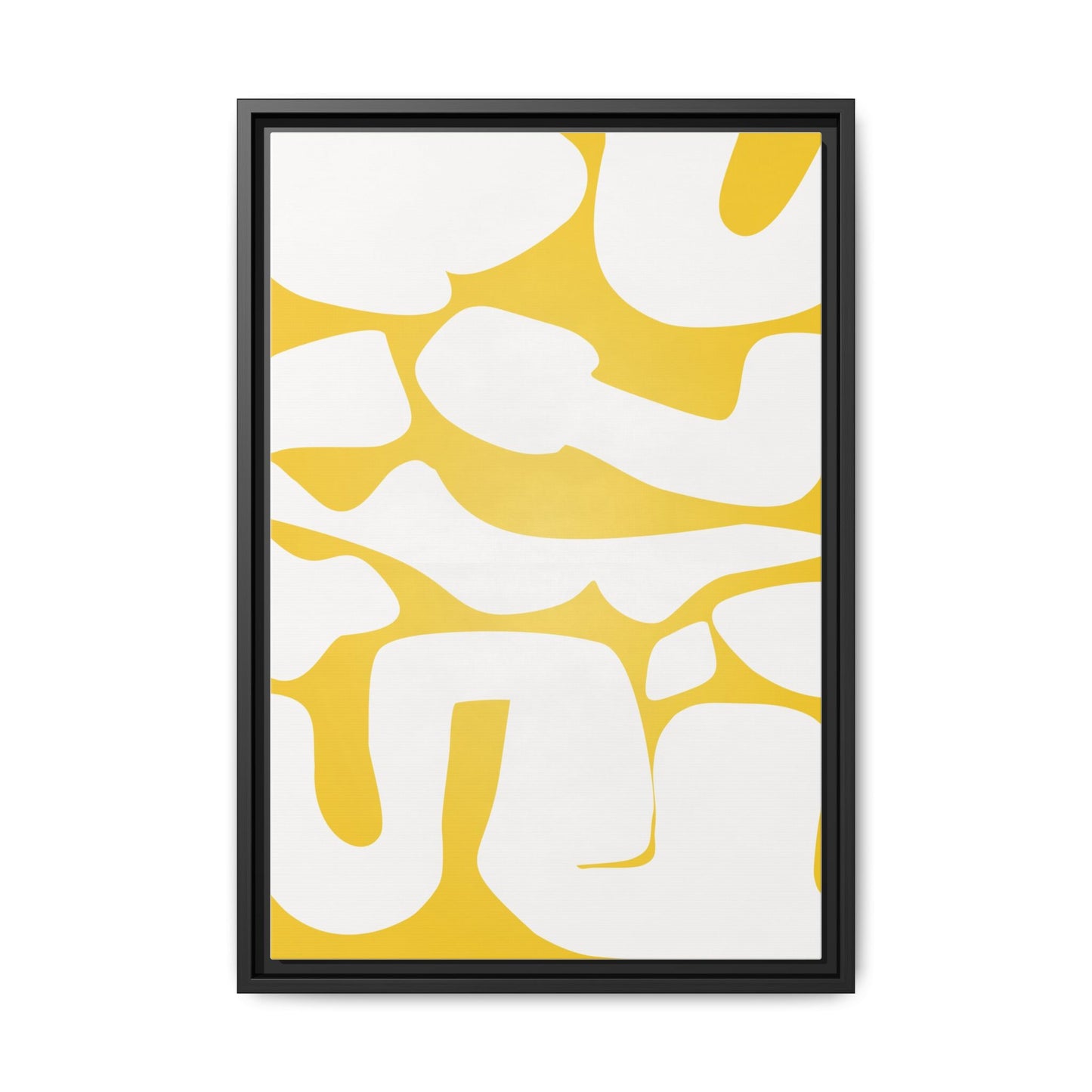 Abstract Yellow Art Print - Framed Matte Canvas Wall Decor