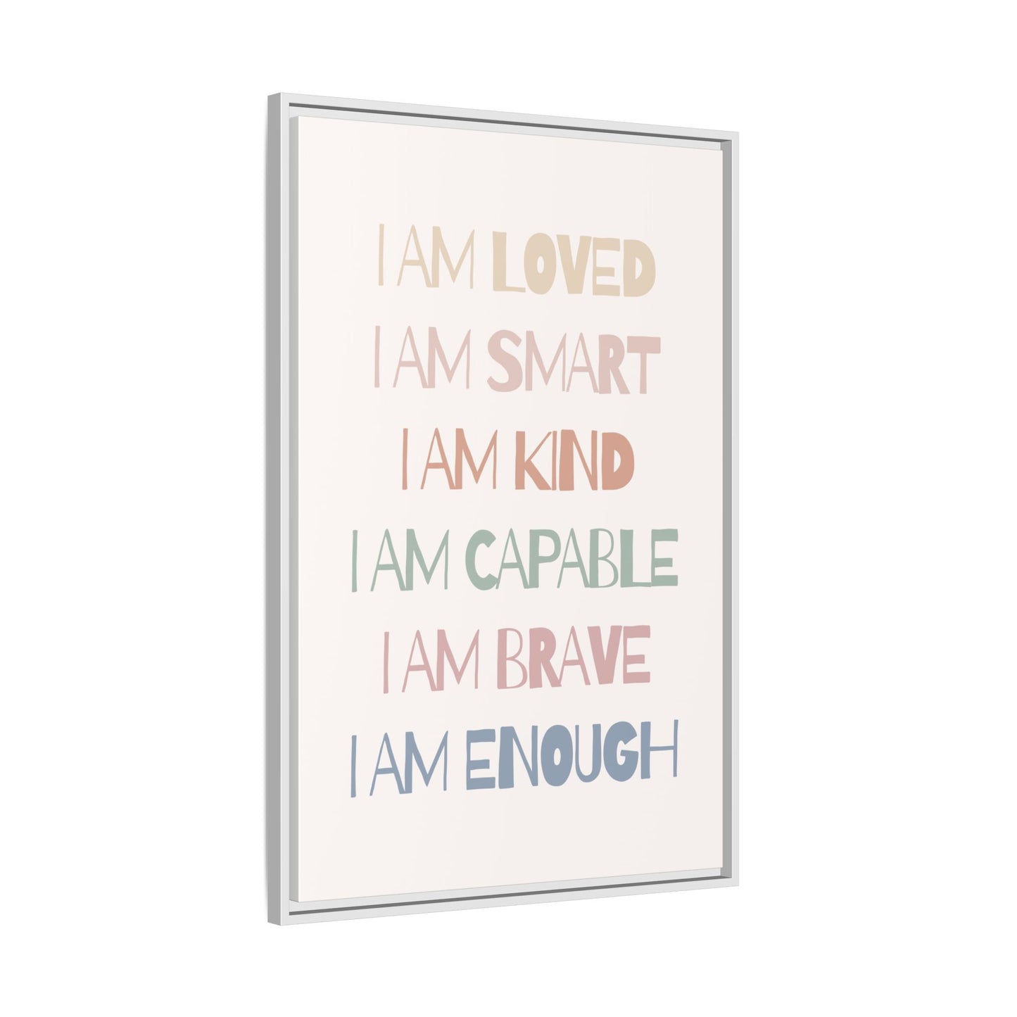 Inspirational Wall Art Print, Positive Affirmation Decor, Mindfulness Gift, Motivational Artwork, Home Office Wall Decor, Uplifting Canvas