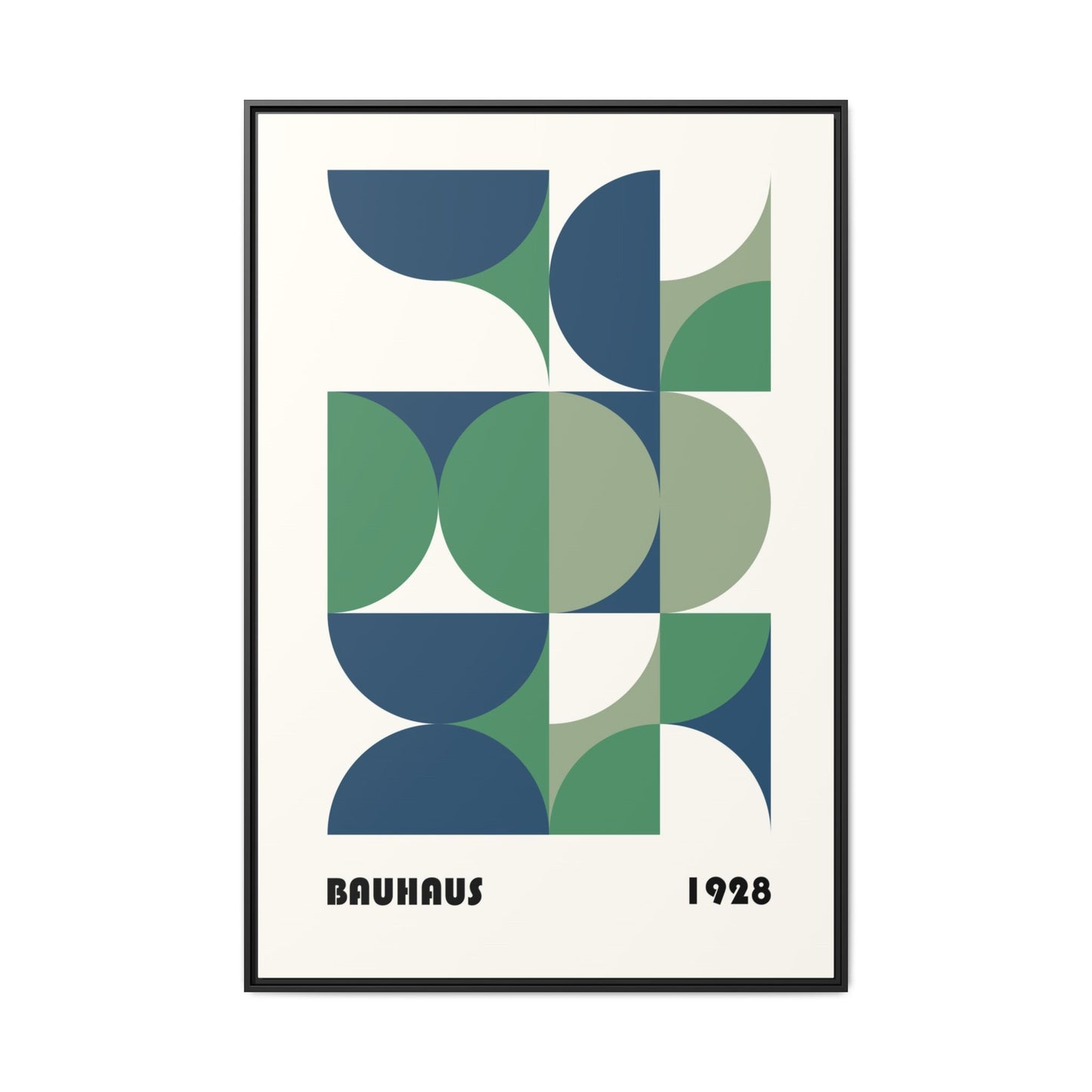 Modern Geometric Wall Art Print - Framed Multi-Color Canvas