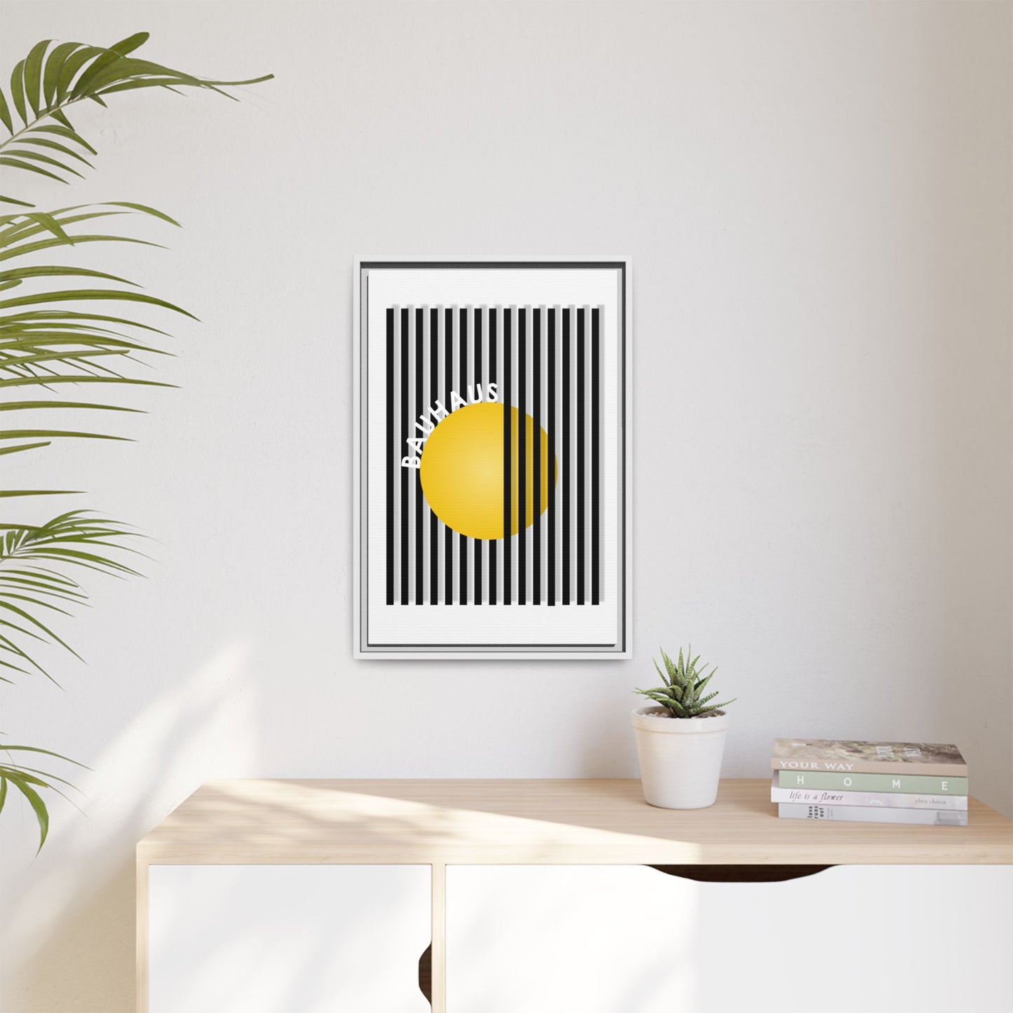 Bauhaus Art Canvas Framed Print - Modern Multi-color Wall Decor