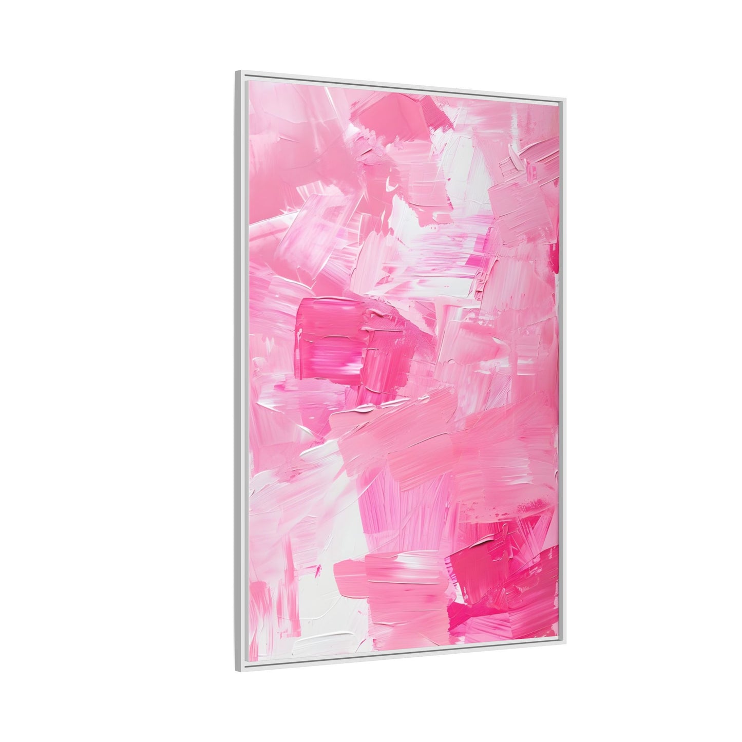Framed Abstract Art Print, Modern Wall Decor for Home, Office, Pink Canvas, Chic Decor, Birthday Gift, Unique Artwork