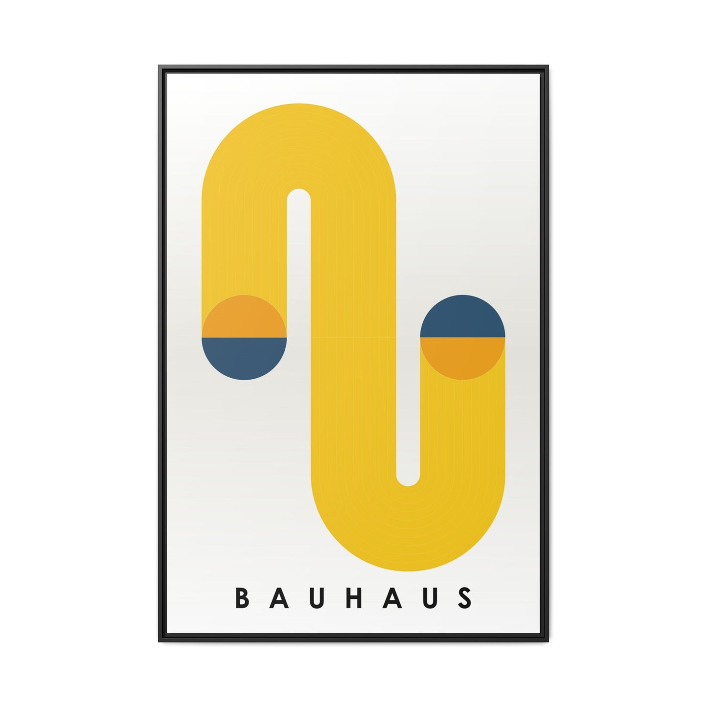 Bauhaus-Inspired Framed Matte Canvas Art - Modern Wall Decor