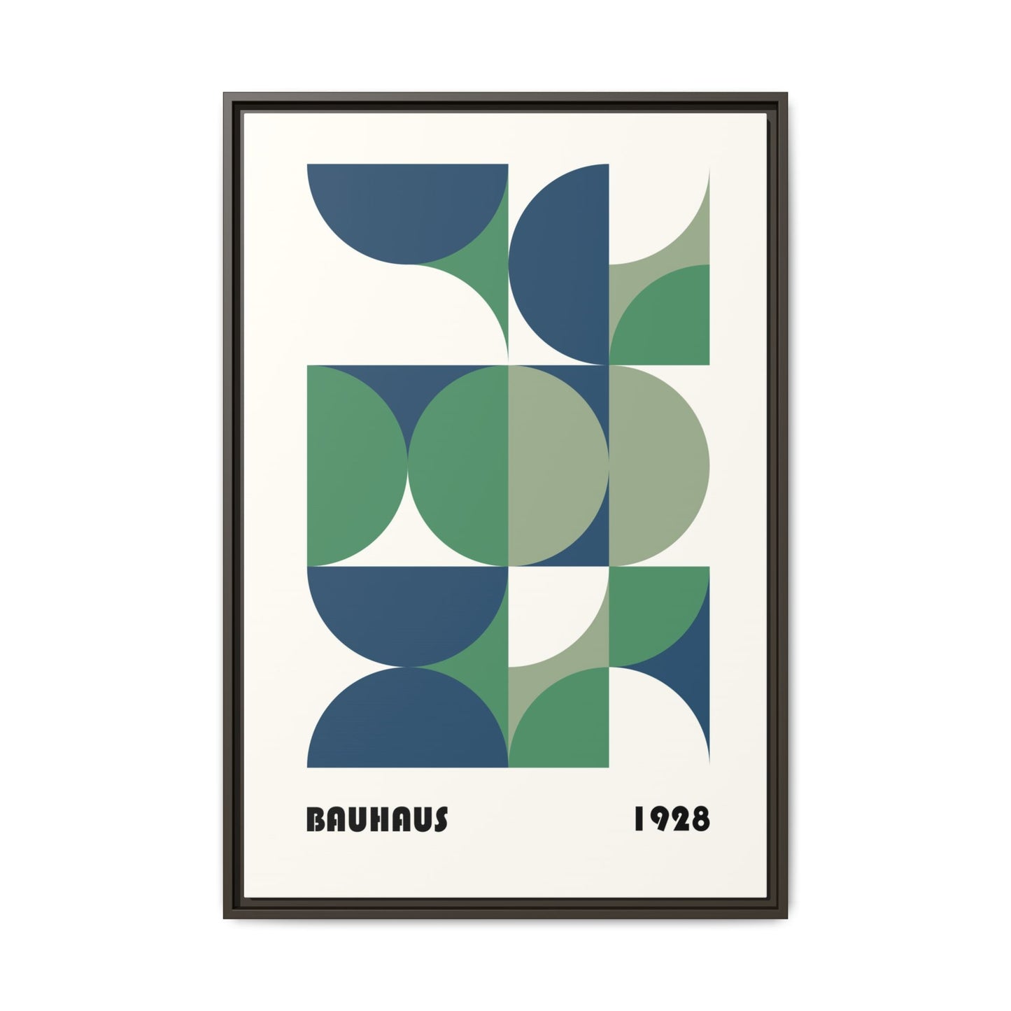 Modern Geometric Wall Art Print - Framed Multi-Color Canvas