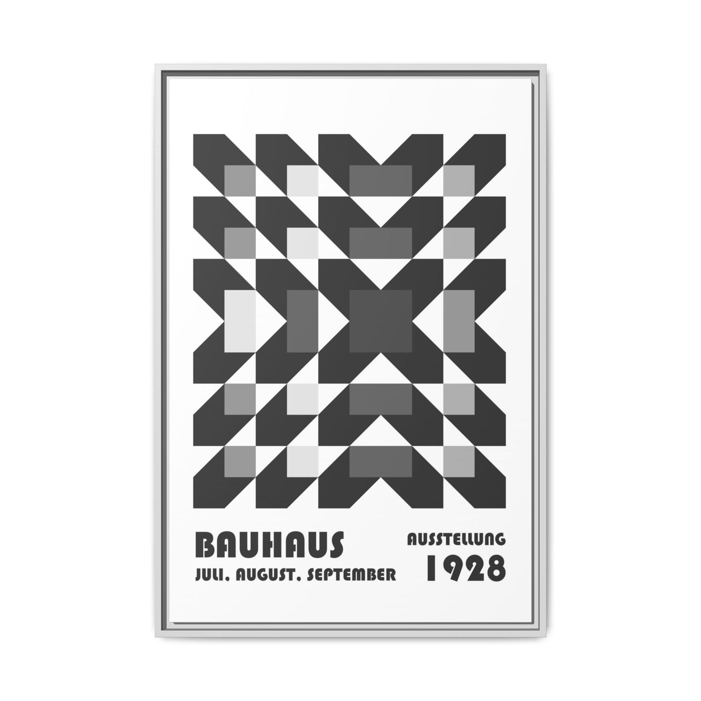 Bauhaus Abstract Framed Canvas Art - Modern Wall Decor for Design Lovers