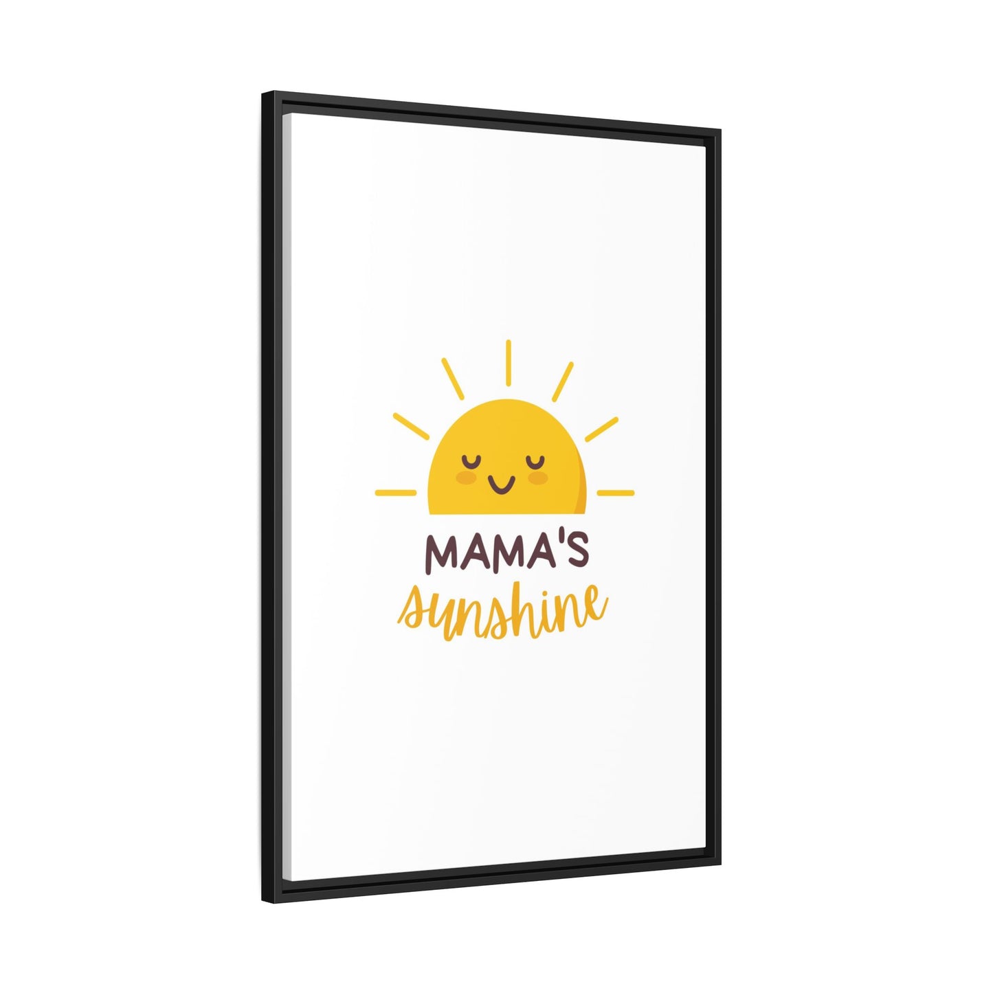 Framed Canvas Art Print, Cheerful Sun Decor for Mother's Day, Kids Room Wall Art, Positive Vibes Poster, Gift for Moms