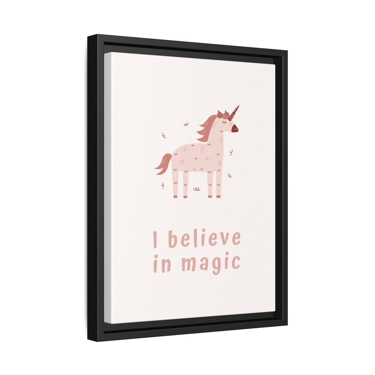 Framed Unicorn Art Print, Magical Home Decor for Kids, Whimsical Nursery Wall Art, Belief in Magic Poster, Gift for Unicorn Lovers