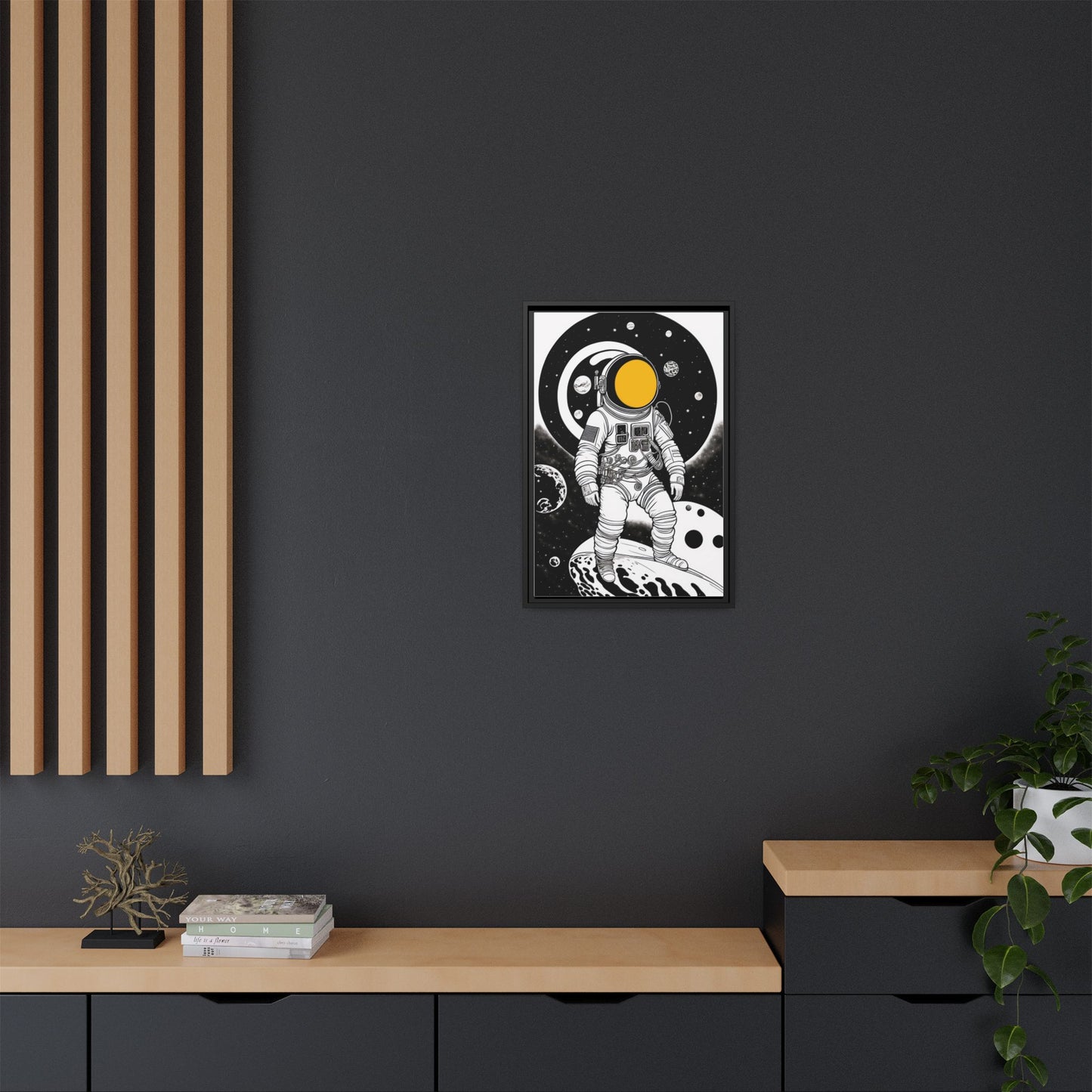 Astronaut Canvas Print, Cosmic Wall Art, Space Decor for Kids, Modern Home Decoration, Gift for Space Enthusiasts, Unique Astronaut Wall Art