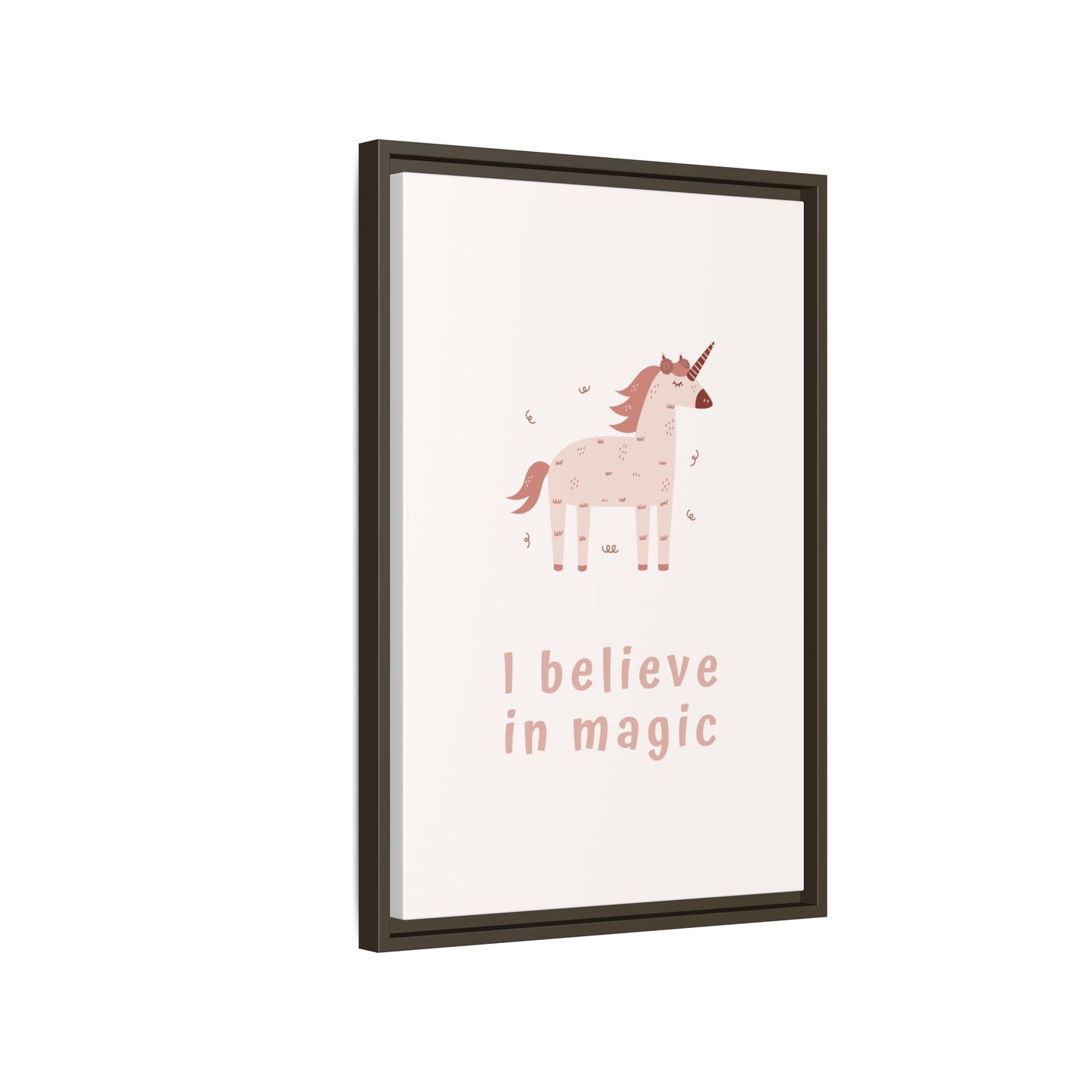 Framed Unicorn Art Print, Magical Home Decor for Kids, Whimsical Nursery Wall Art, Belief in Magic Poster, Gift for Unicorn Lovers