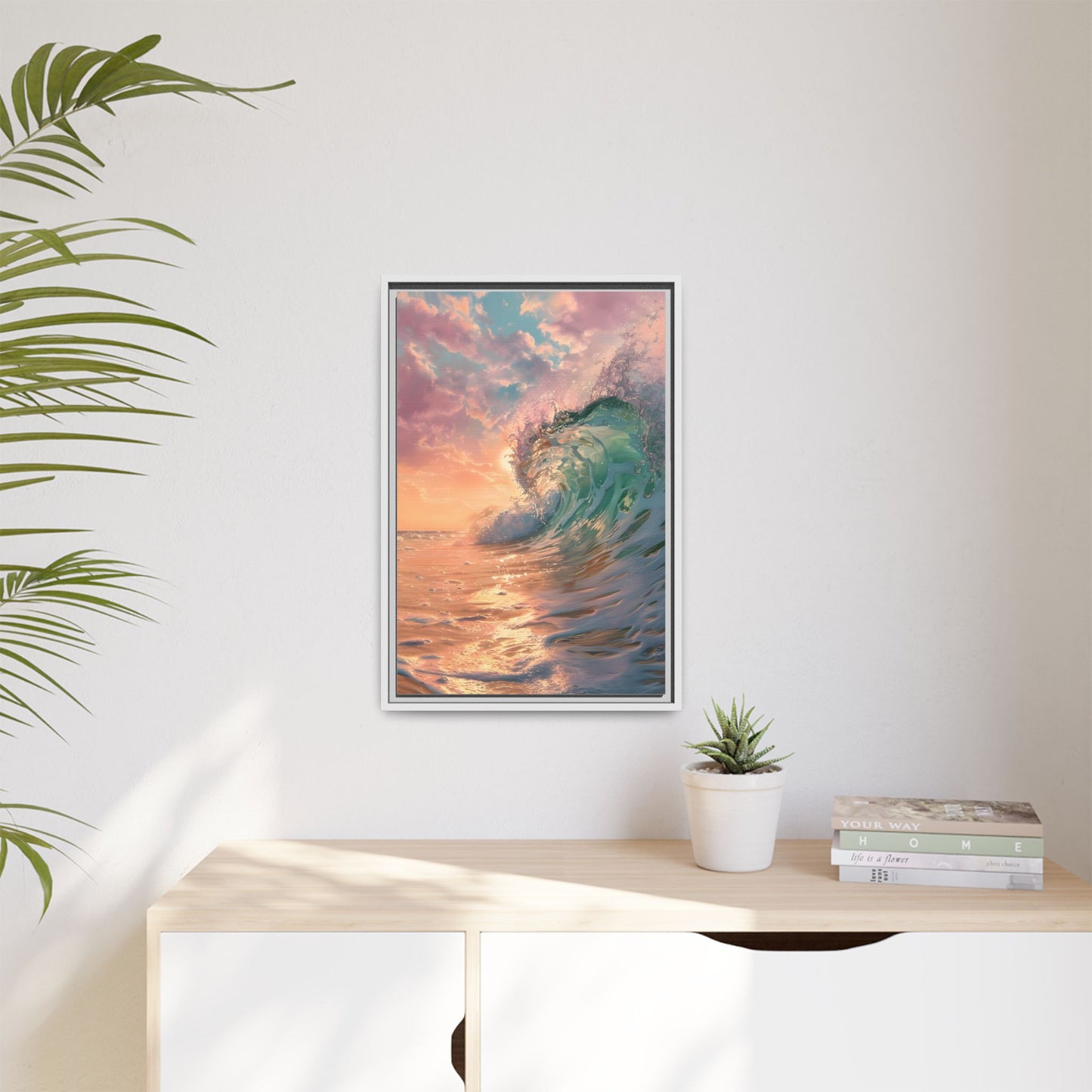 Ocean Wave Framed Canvas Print