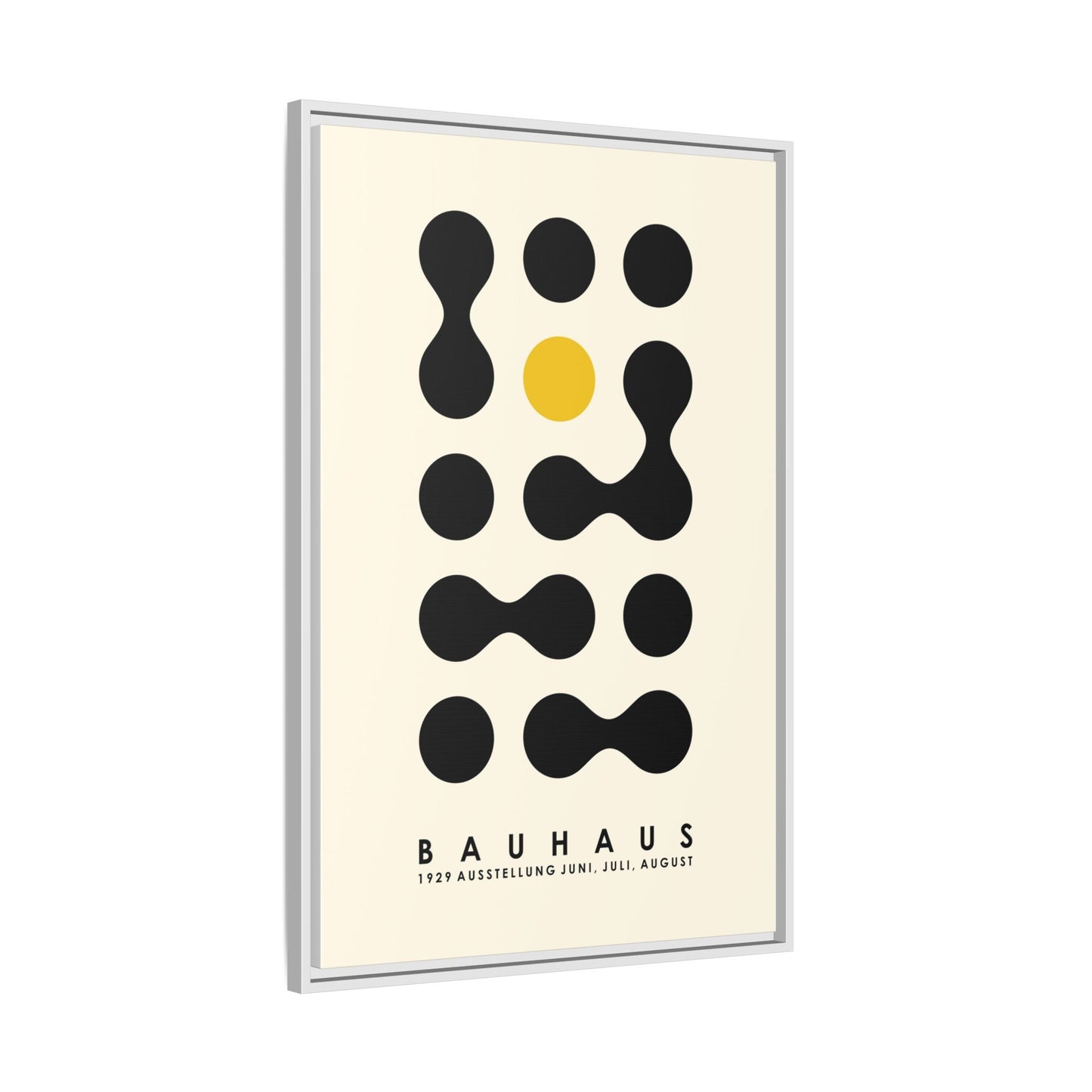 Bauhaus Inspired Framed Canvas Art - Modern Wall Decor
