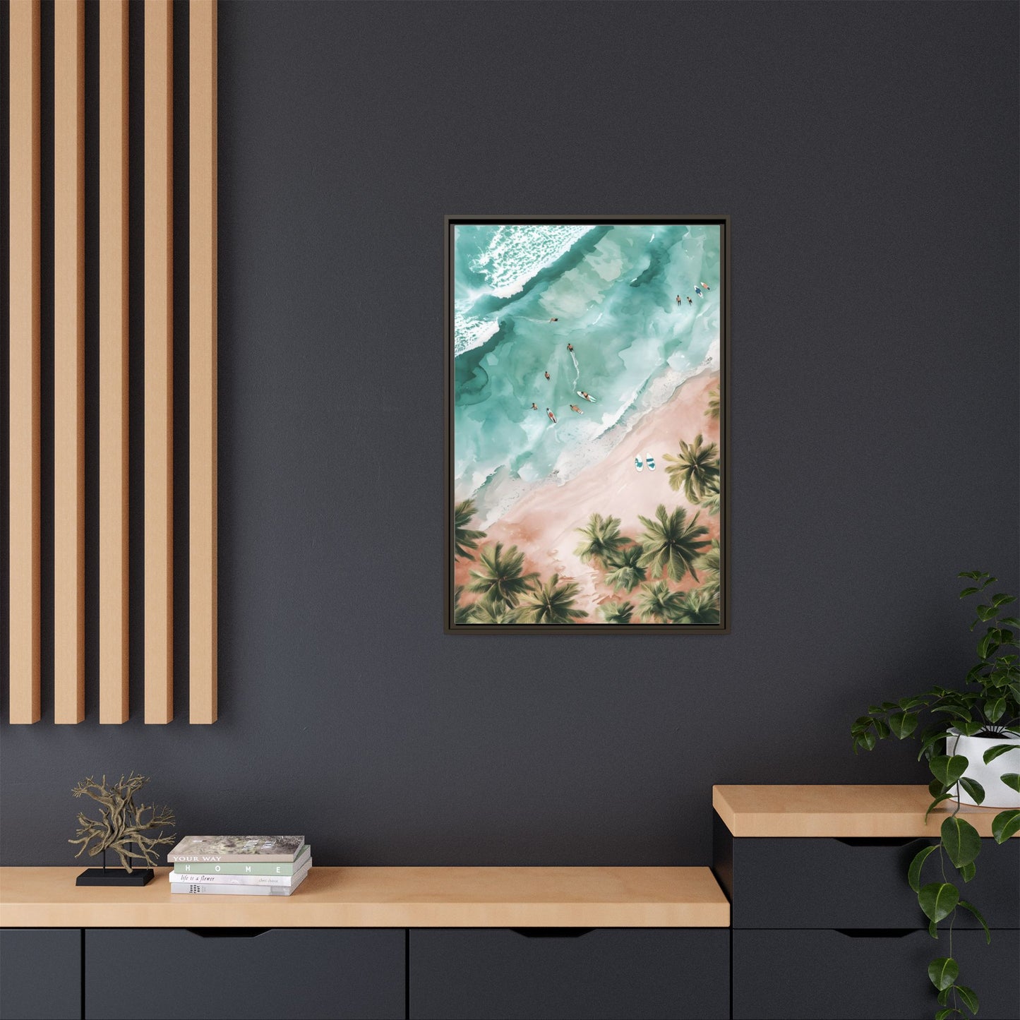 Tropical Wall Art Print, Coastal Decor, Beach Vibes, Framed Art, Summer Aesthetic, Gallery Wall Decoration, Gift for Beach Lovers