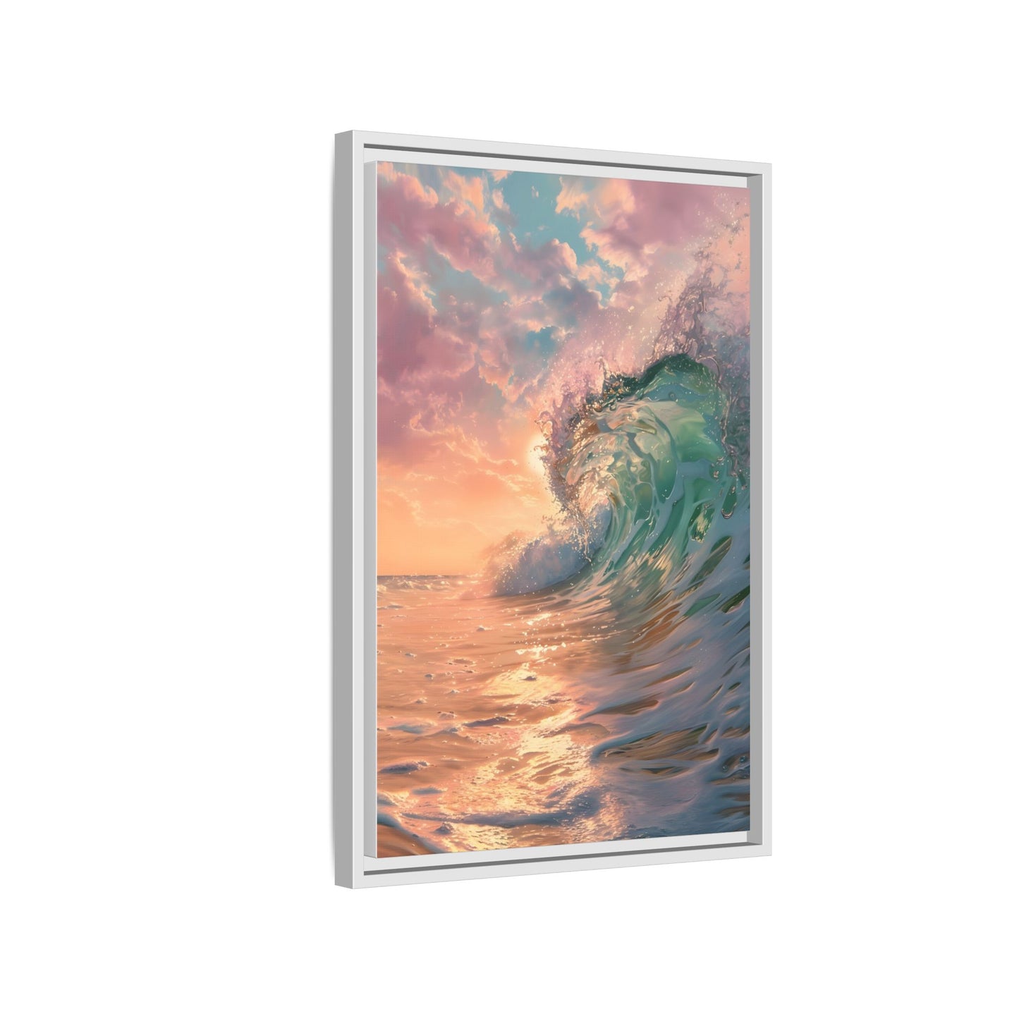 Ocean Wave Framed Canvas Print