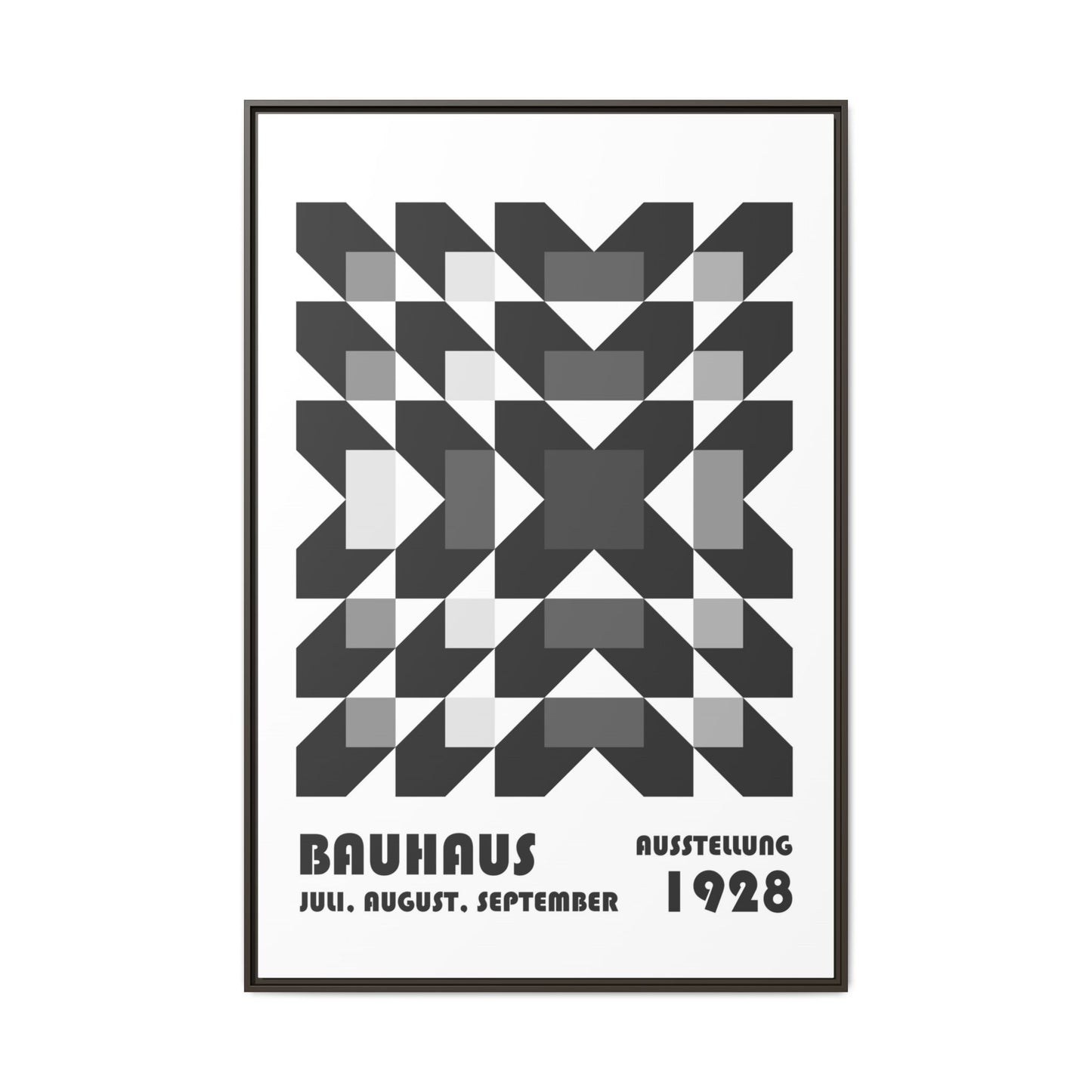 Bauhaus Abstract Framed Canvas Art - Modern Wall Decor for Design Lovers