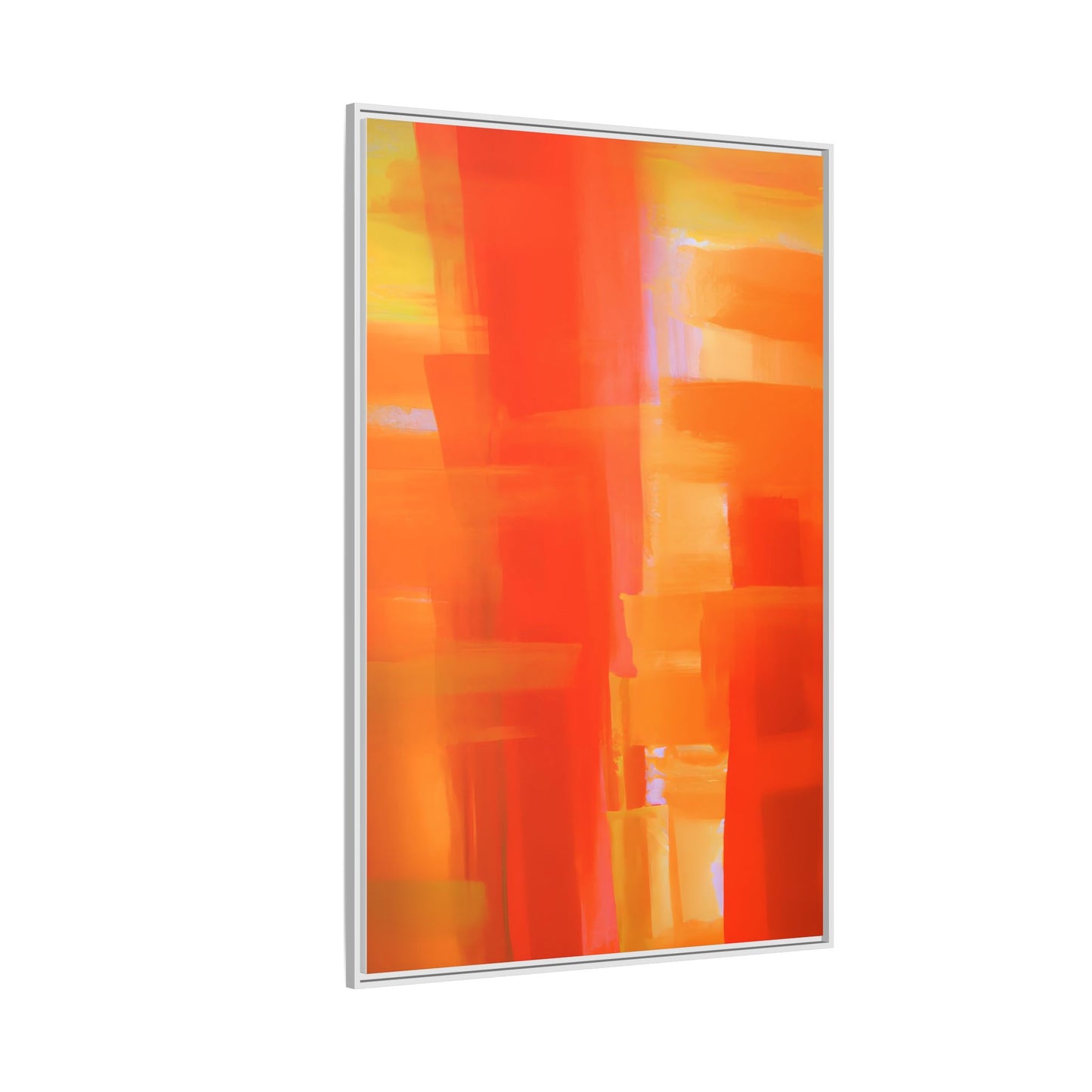 Vibrant Framed Canvas Art - Abstract Multi-Color Decor