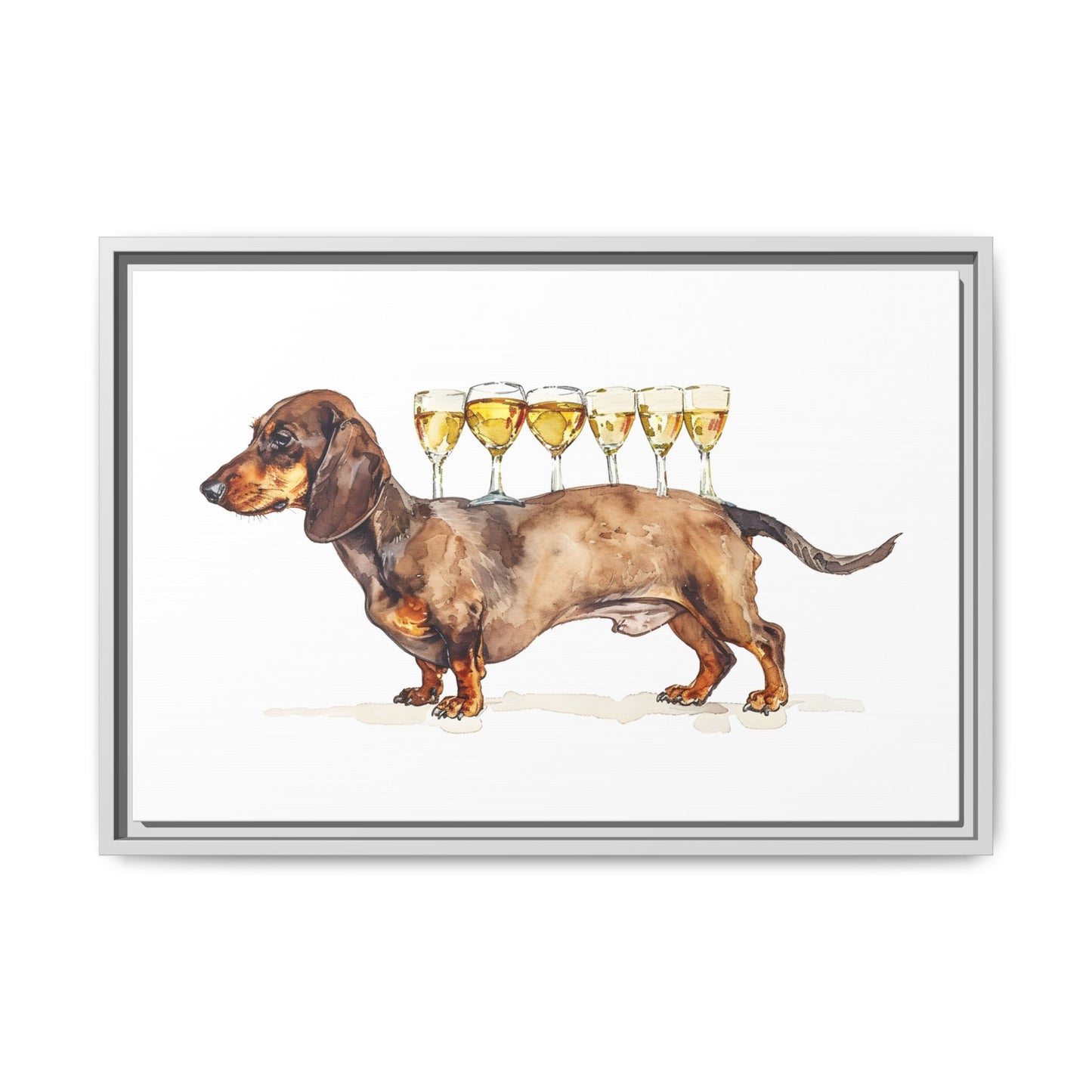 Dachshund Drink Art Print, Framed Wall Decor, Dog Lovers Gift, Pet Lover Decor, Funny Dog Art, Home Bar Decoration