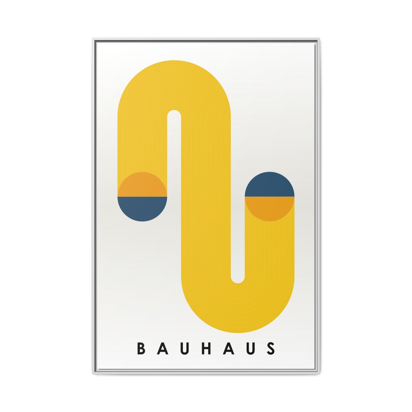 Bauhaus-Inspired Framed Matte Canvas Art - Modern Wall Decor