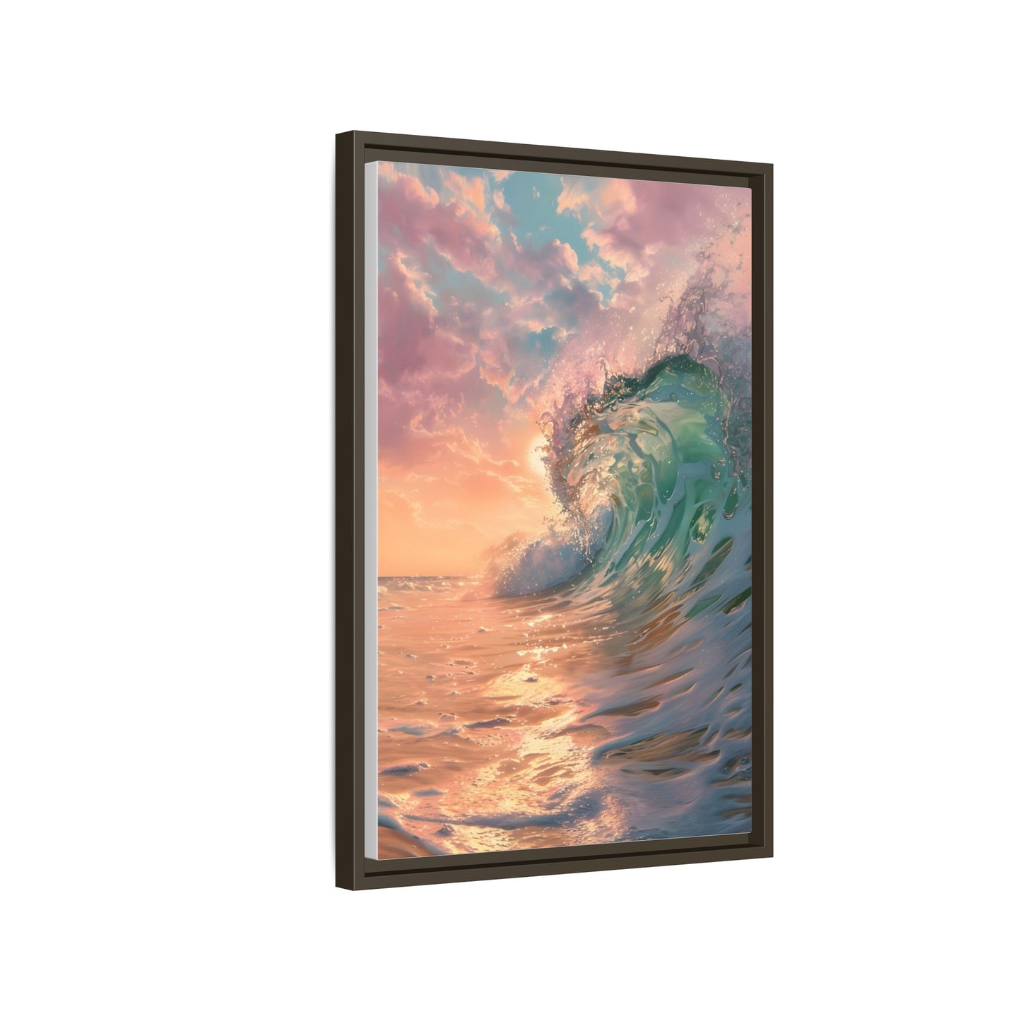 Ocean Wave Framed Canvas Print