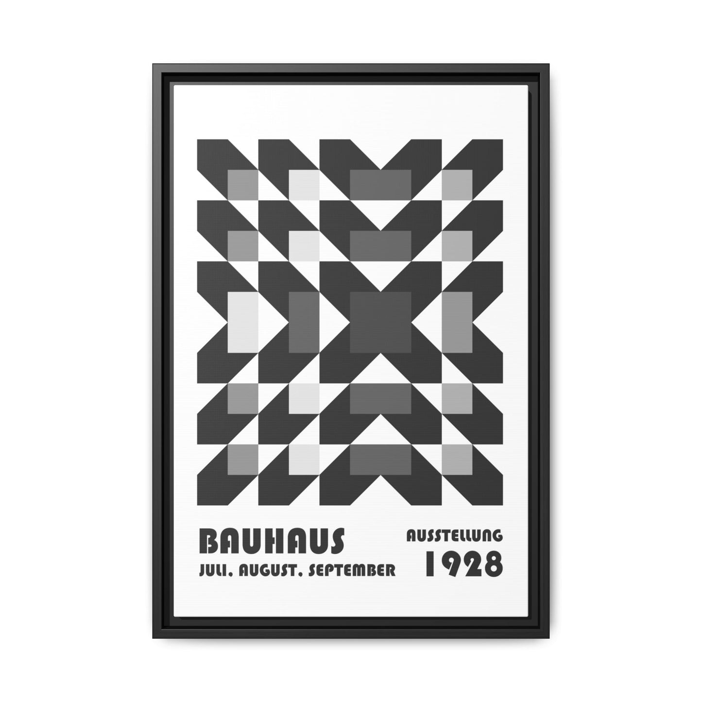 Bauhaus Abstract Framed Canvas Art - Modern Wall Decor for Design Lovers