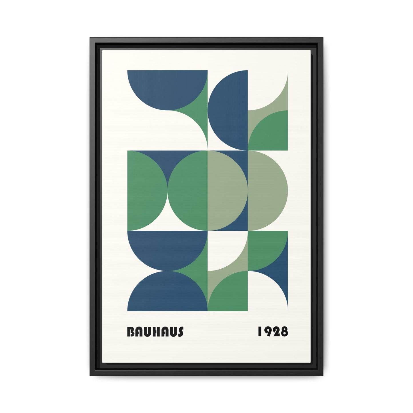 Modern Geometric Wall Art Print - Framed Multi-Color Canvas