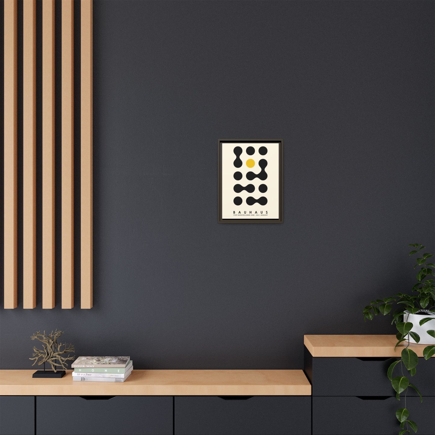 Bauhaus Inspired Framed Canvas Art - Modern Wall Decor