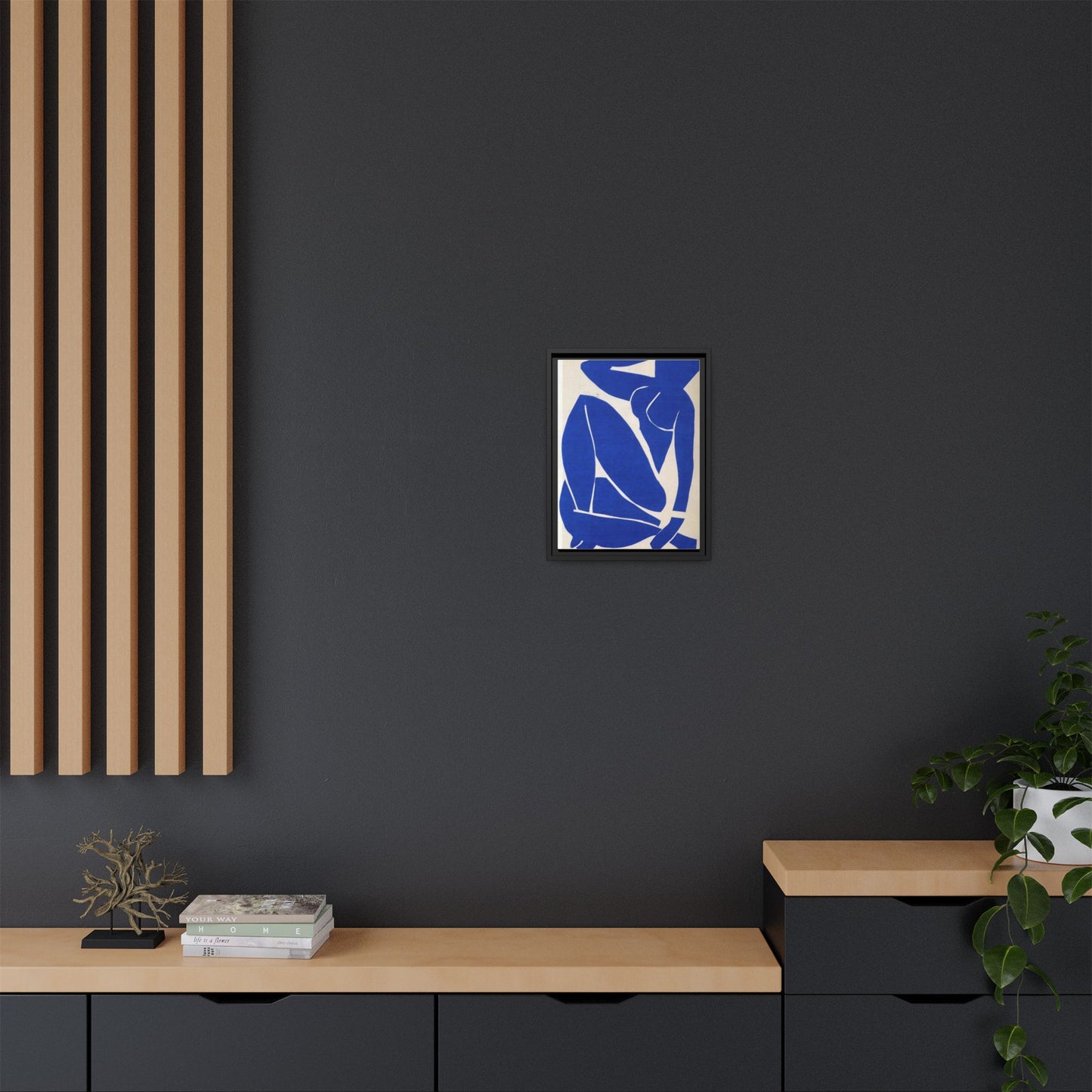 Framed Abstract Art Print, Modern Canvas Decor, Boho Home Wall Art, Unique Gift for Art Lovers, Stylish Living Room Decoration