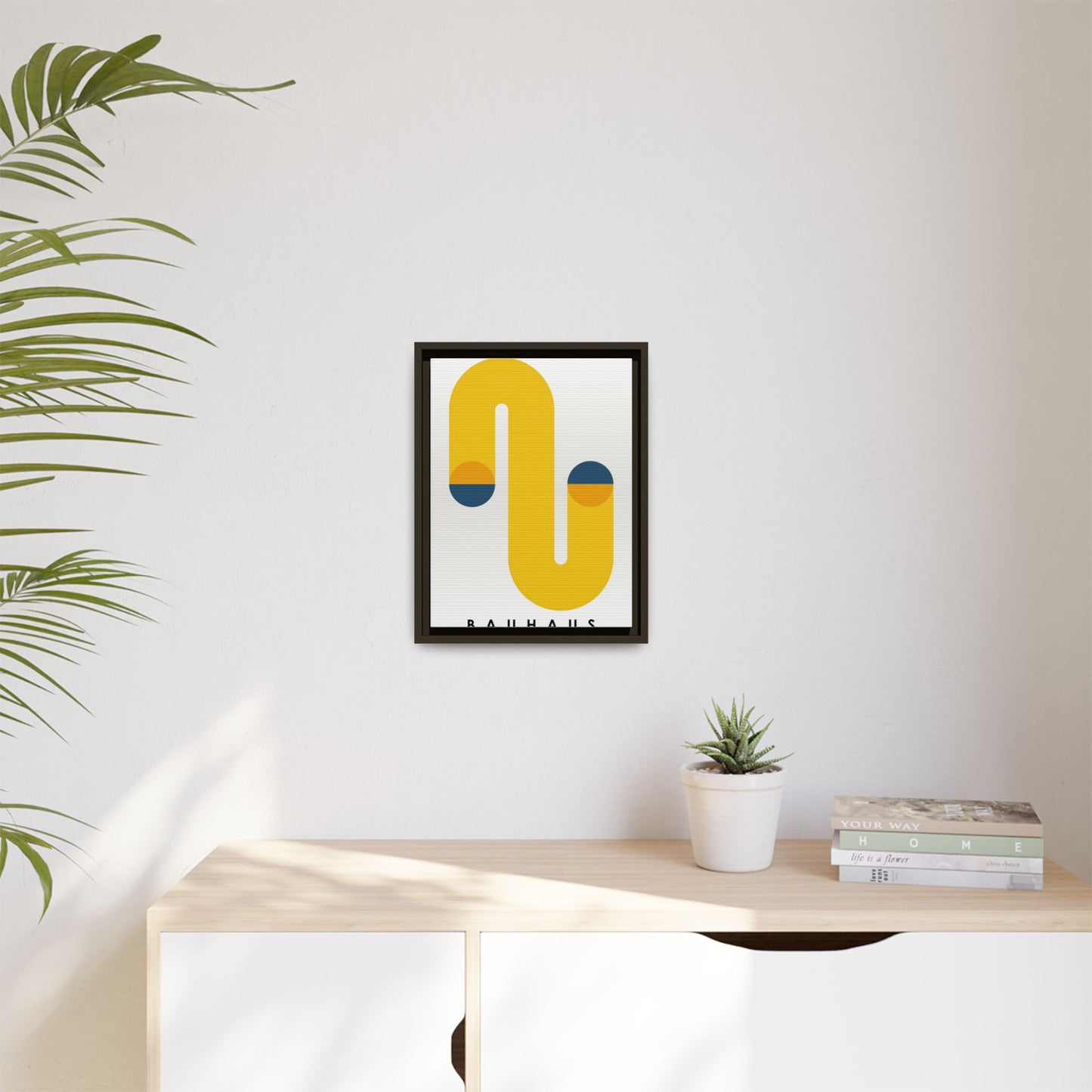 Bauhaus-Inspired Framed Matte Canvas Art - Modern Wall Decor