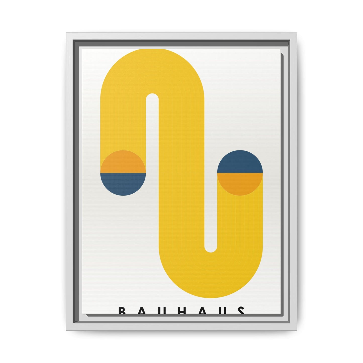 Bauhaus-Inspired Framed Matte Canvas Art - Modern Wall Decor