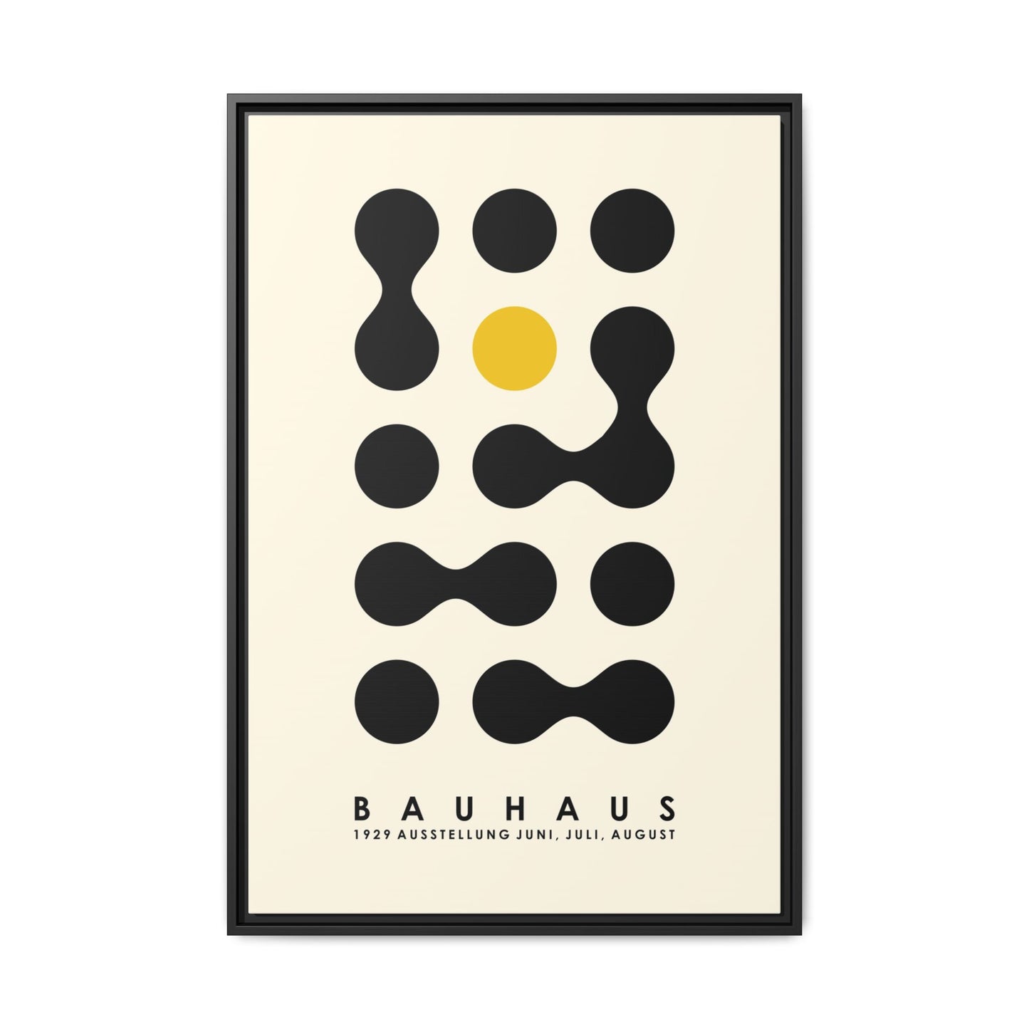 Bauhaus Inspired Framed Canvas Art - Modern Wall Decor