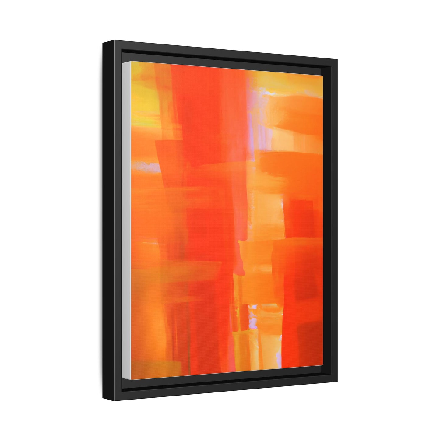 Vibrant Framed Canvas Art - Abstract Multi-Color Decor