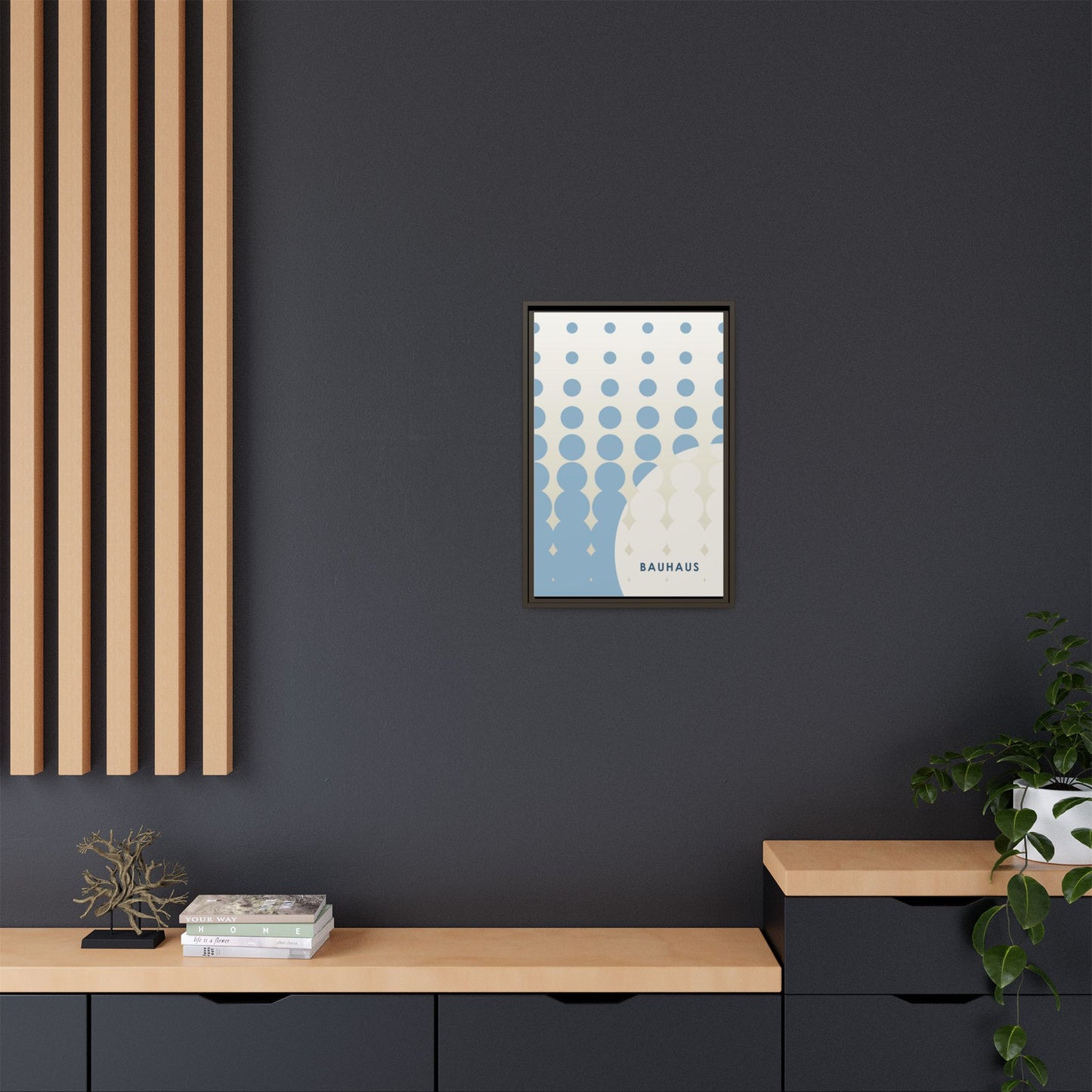 Bauhaus Abstract Framed Matte Canvas Wall Art - Modern Home Decor