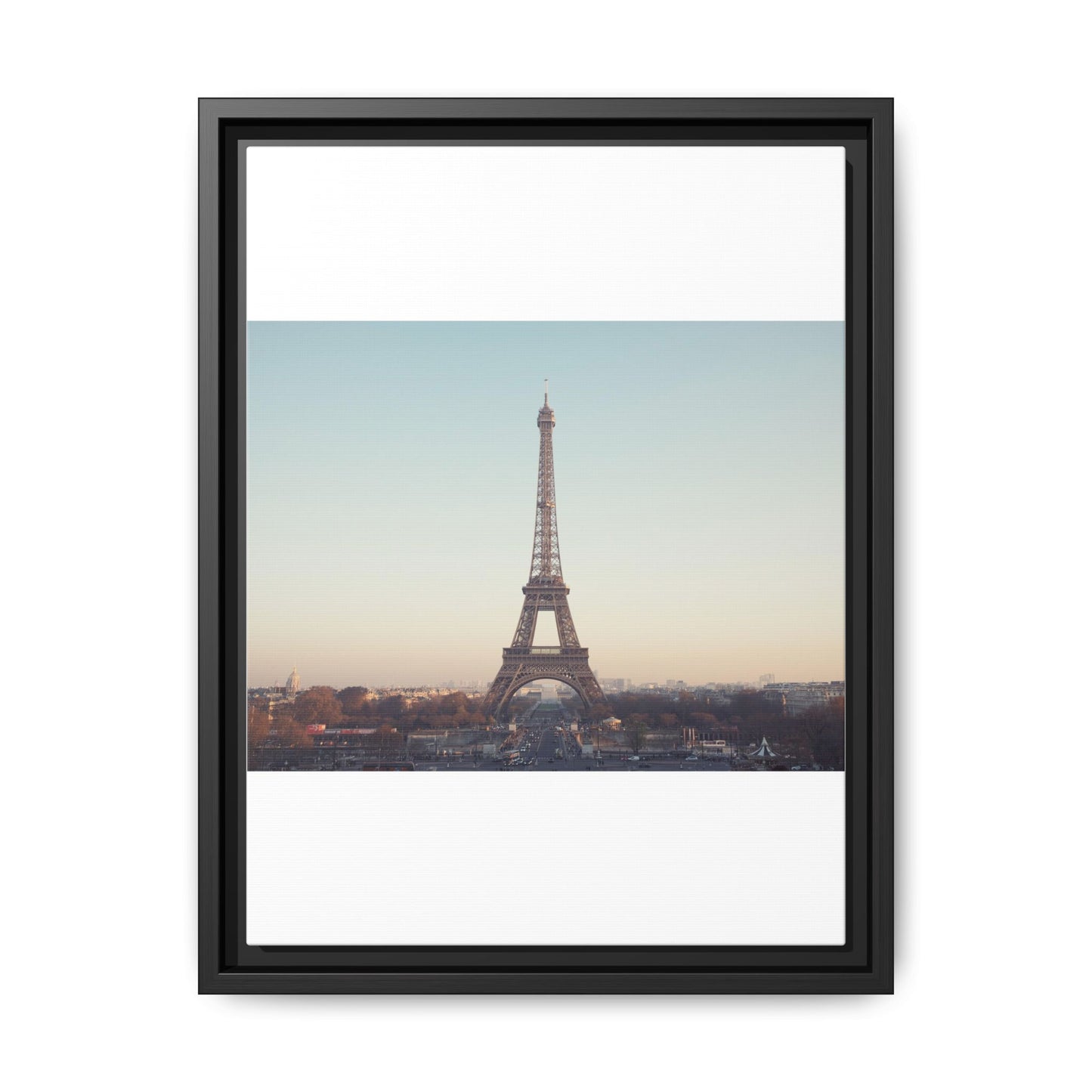 Eiffel Tower Matte Canvas Print - Framed Art for Paris Lovers