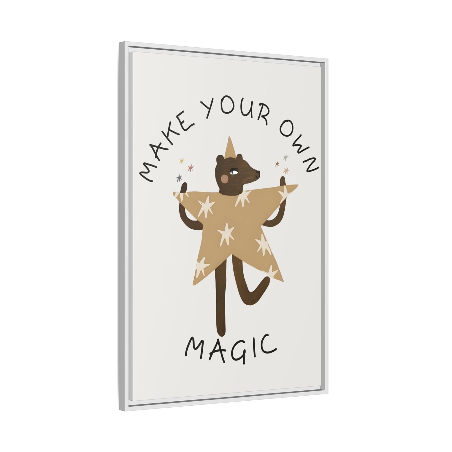 Magic-Inspiring Framed Canvas Art | Home Decor, Wall Art, Inspirational Gift, Bear Decor, Kids Room Artwork