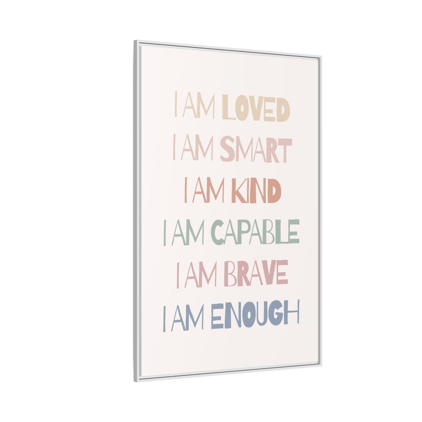 Inspirational Wall Art Print, Positive Affirmation Decor, Mindfulness Gift, Motivational Artwork, Home Office Wall Decor, Uplifting Canvas