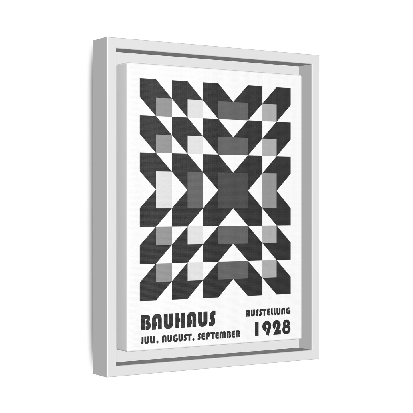 Bauhaus Abstract Framed Canvas Art - Modern Wall Decor for Design Lovers