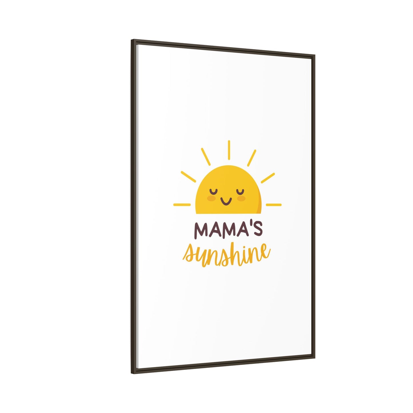 Framed Canvas Art Print, Cheerful Sun Decor for Mother's Day, Kids Room Wall Art, Positive Vibes Poster, Gift for Moms
