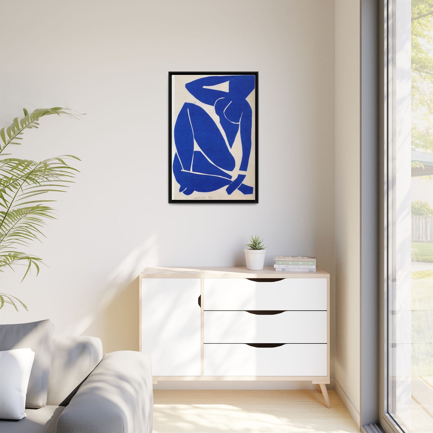 Framed Abstract Art Print, Modern Canvas Decor, Boho Home Wall Art, Unique Gift for Art Lovers, Stylish Living Room Decoration
