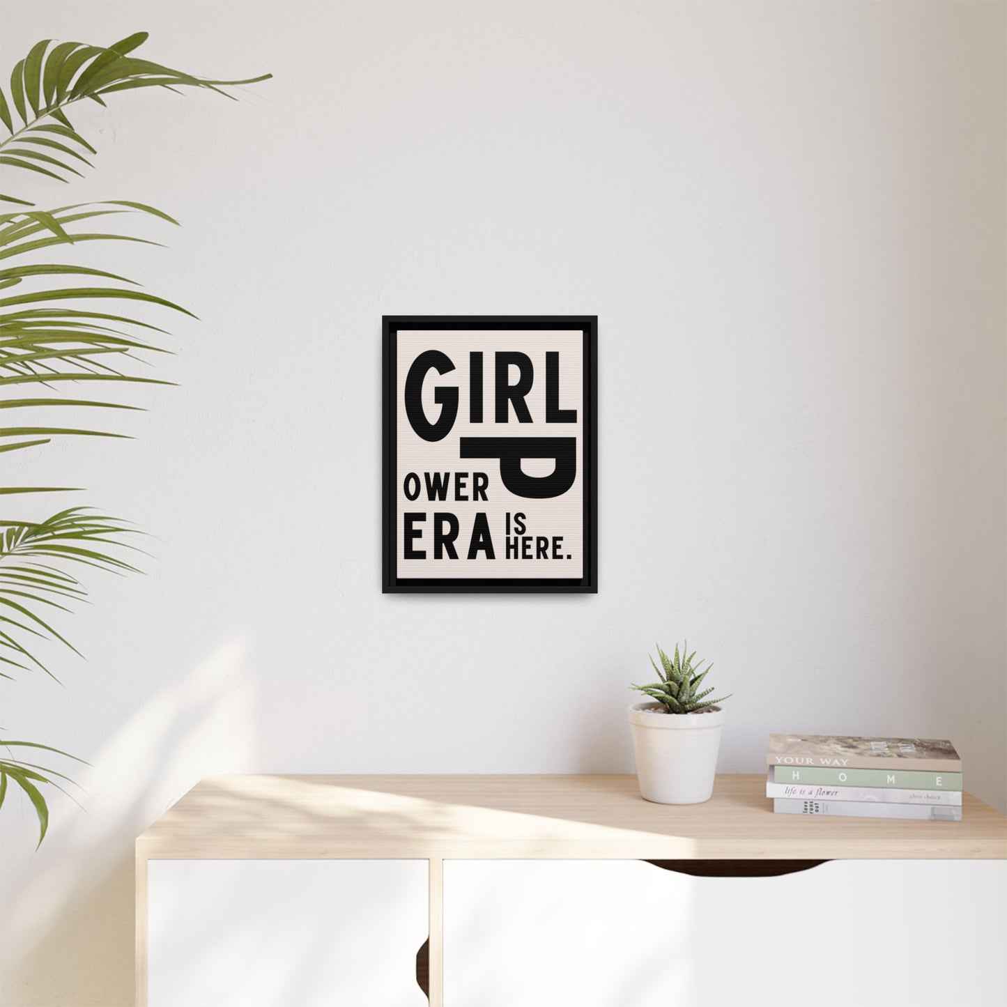 Empowering Girl Power Canvas Wall Art - Multi-Color Framed Print