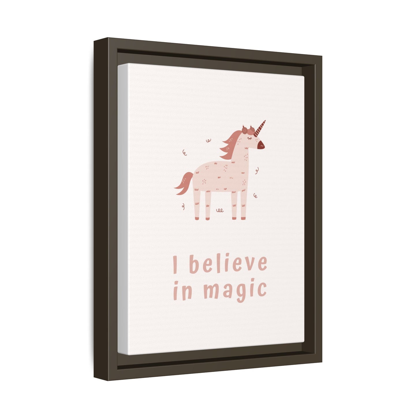 Framed Unicorn Art Print, Magical Home Decor for Kids, Whimsical Nursery Wall Art, Belief in Magic Poster, Gift for Unicorn Lovers