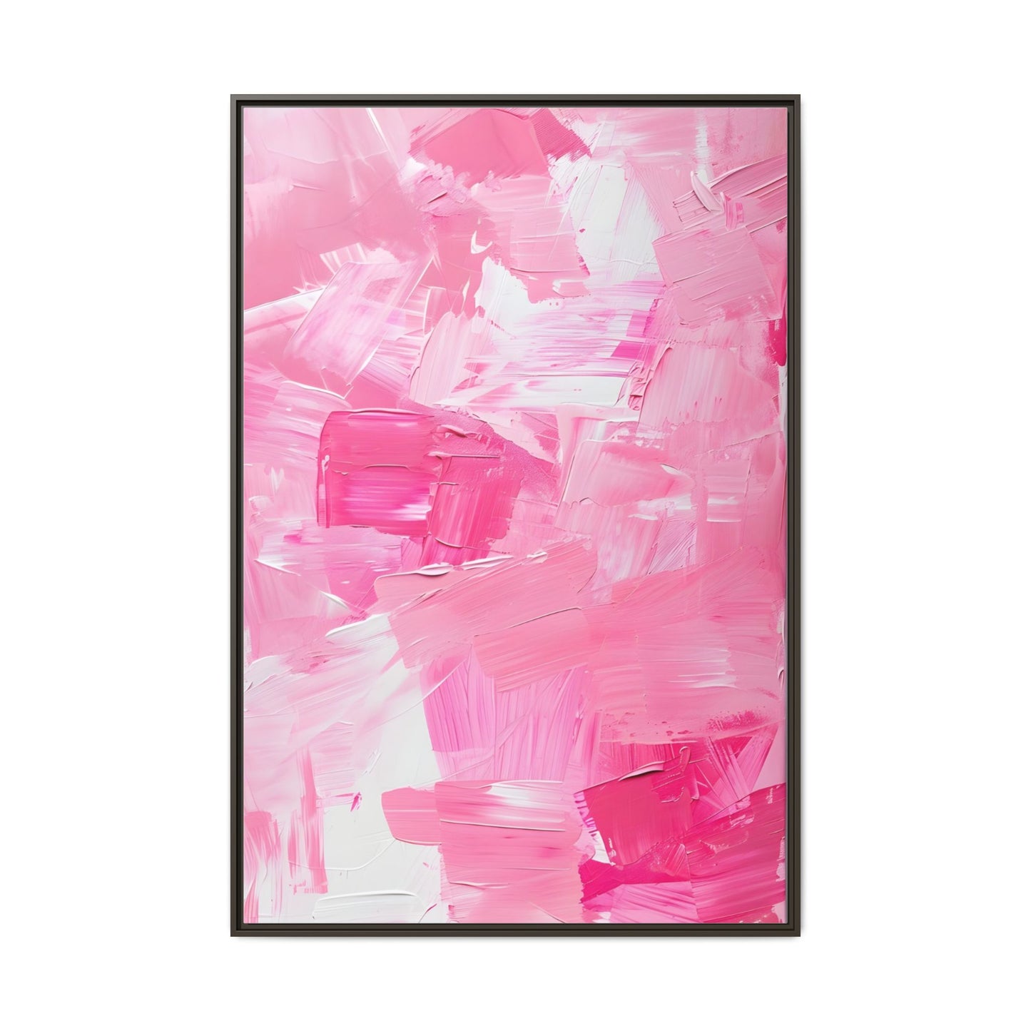 Framed Abstract Art Print, Modern Wall Decor for Home, Office, Pink Canvas, Chic Decor, Birthday Gift, Unique Artwork
