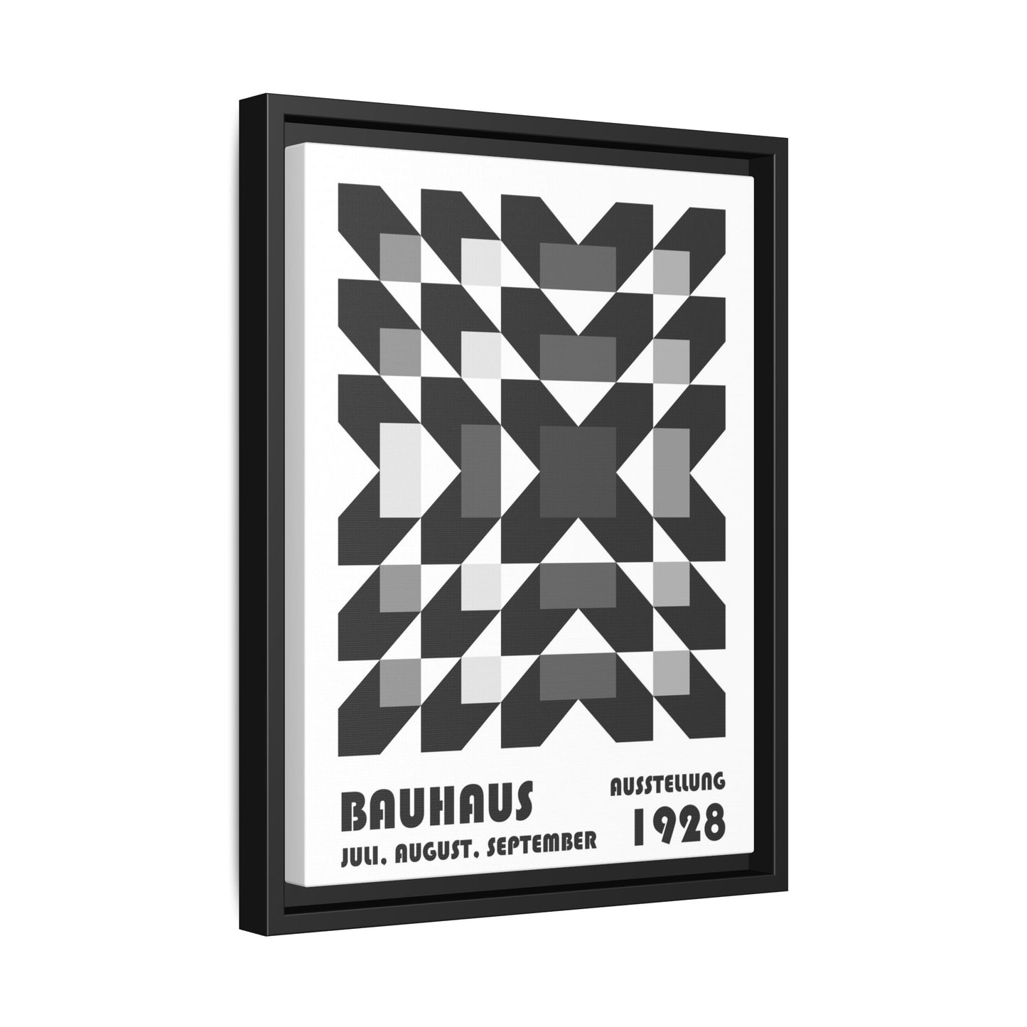 Bauhaus Abstract Framed Canvas Art - Modern Wall Decor for Design Lovers